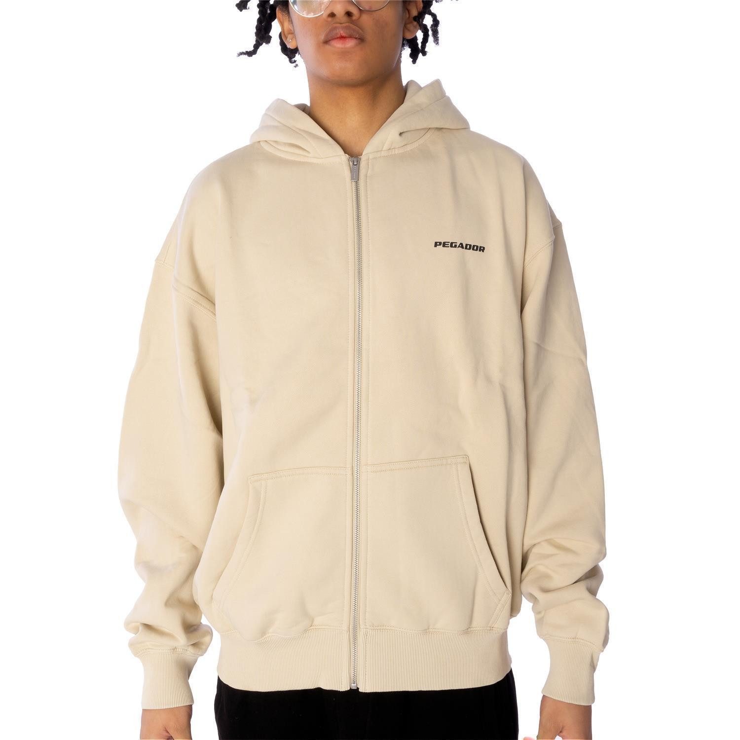 PEGADOR Kapuzensweatjacke Sweatjacke Pegador Colne Logo Oversized