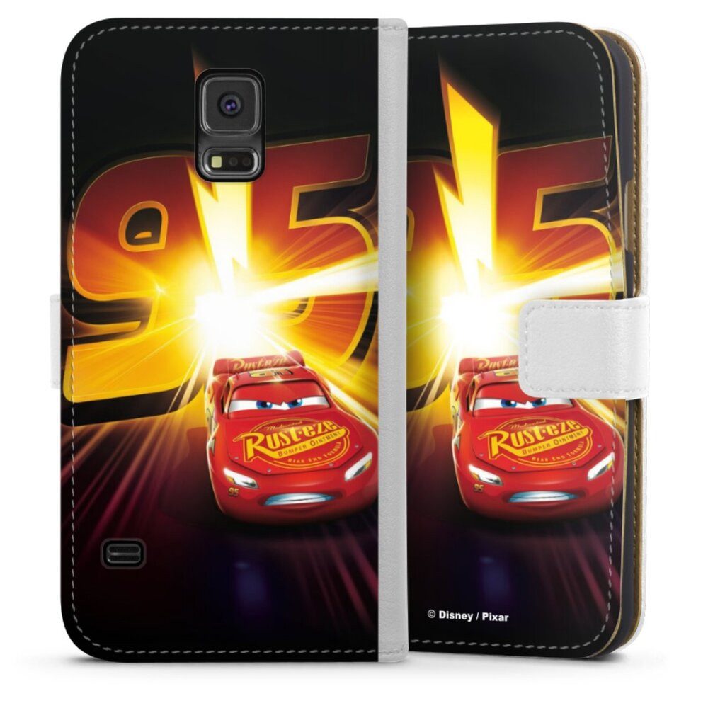 DeinDesign Handyhülle Offizielles Lizenzprodukt Cars Lightning Mcqueen 95 Cars3 Lightning 95, Samsung Galaxy S5 Neo Hülle Handy Flip Case Wallet Cover