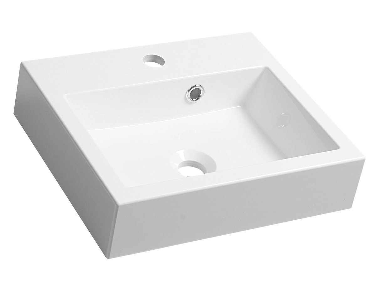 Sapho Waschtisch ORINOKO Gussmarmor-Waschtisch 42x10x36cm, weiß, Sapho-OR042