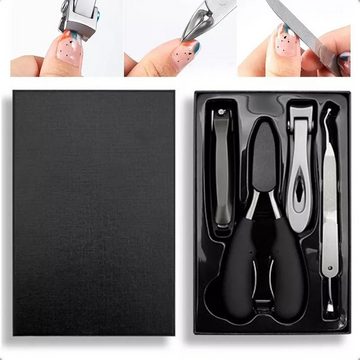 Avisto Nagelknipser Nagelknipser-Set Edelstahl Pediküre Knipser + Geschenk, 6-tlg, für Nagelprobleme entwickelt, vernickelt