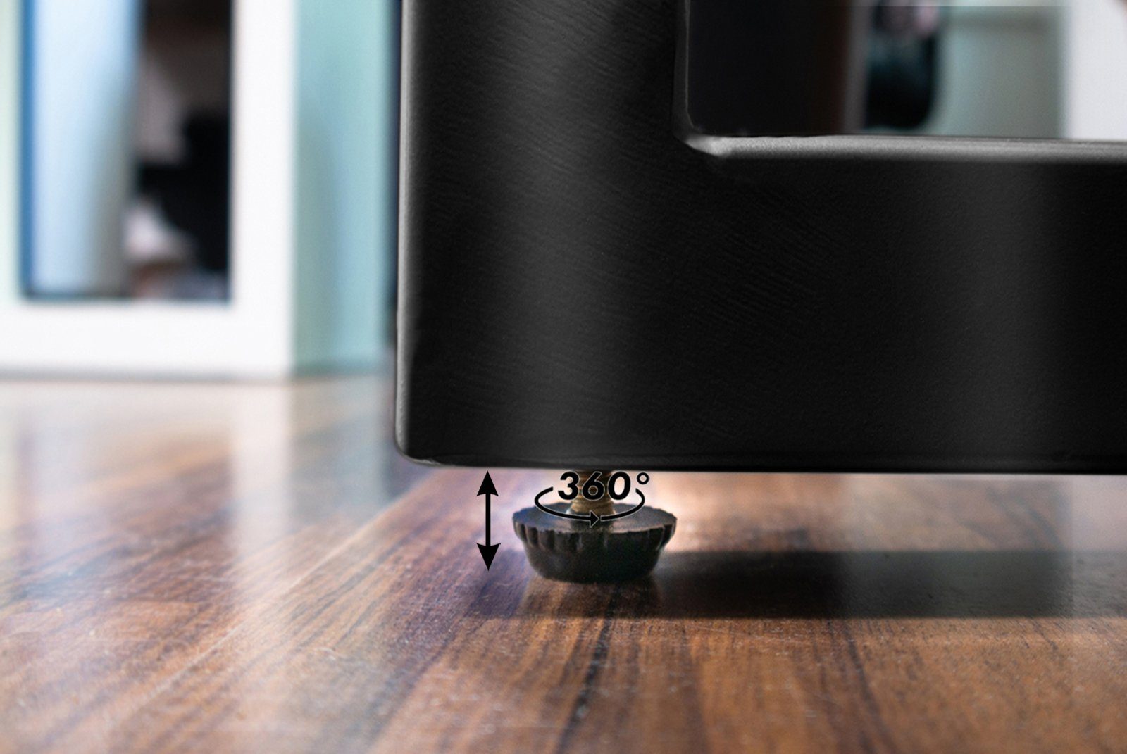 SAM® Baumkantentisch Veit, recyceltes massives Altholz, Metallgestell in U-Form, jedes ein Unikat