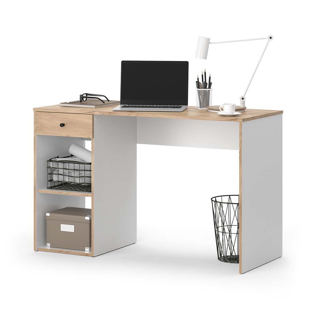 Schreibtisch Arbeitstisch Weiß Sirio Goldkraft-Weiß Vicco | Goldkraft/Weiß