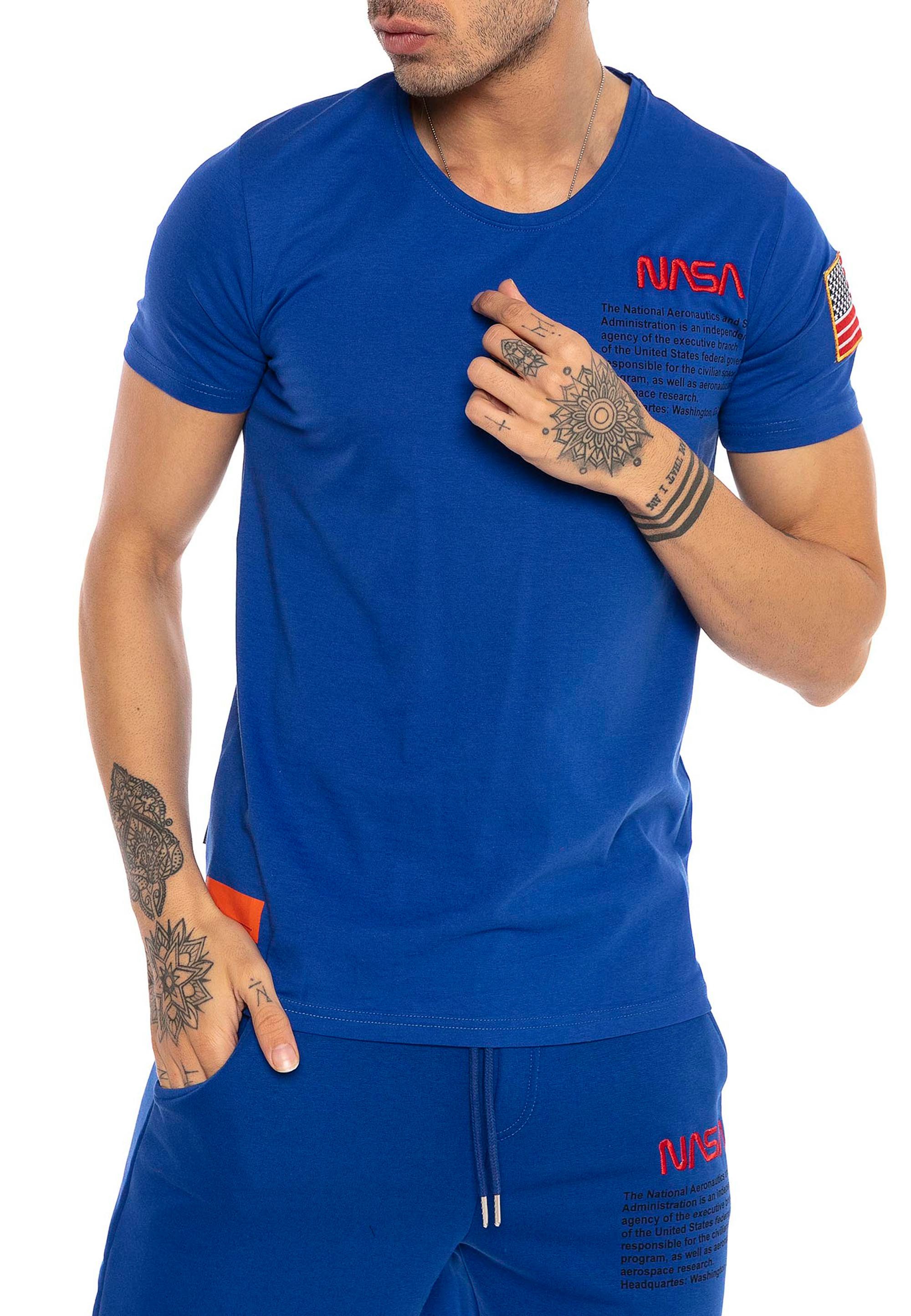 RedBridge T-Shirt mit Brustprint – Rundhals, günstig online kaufen