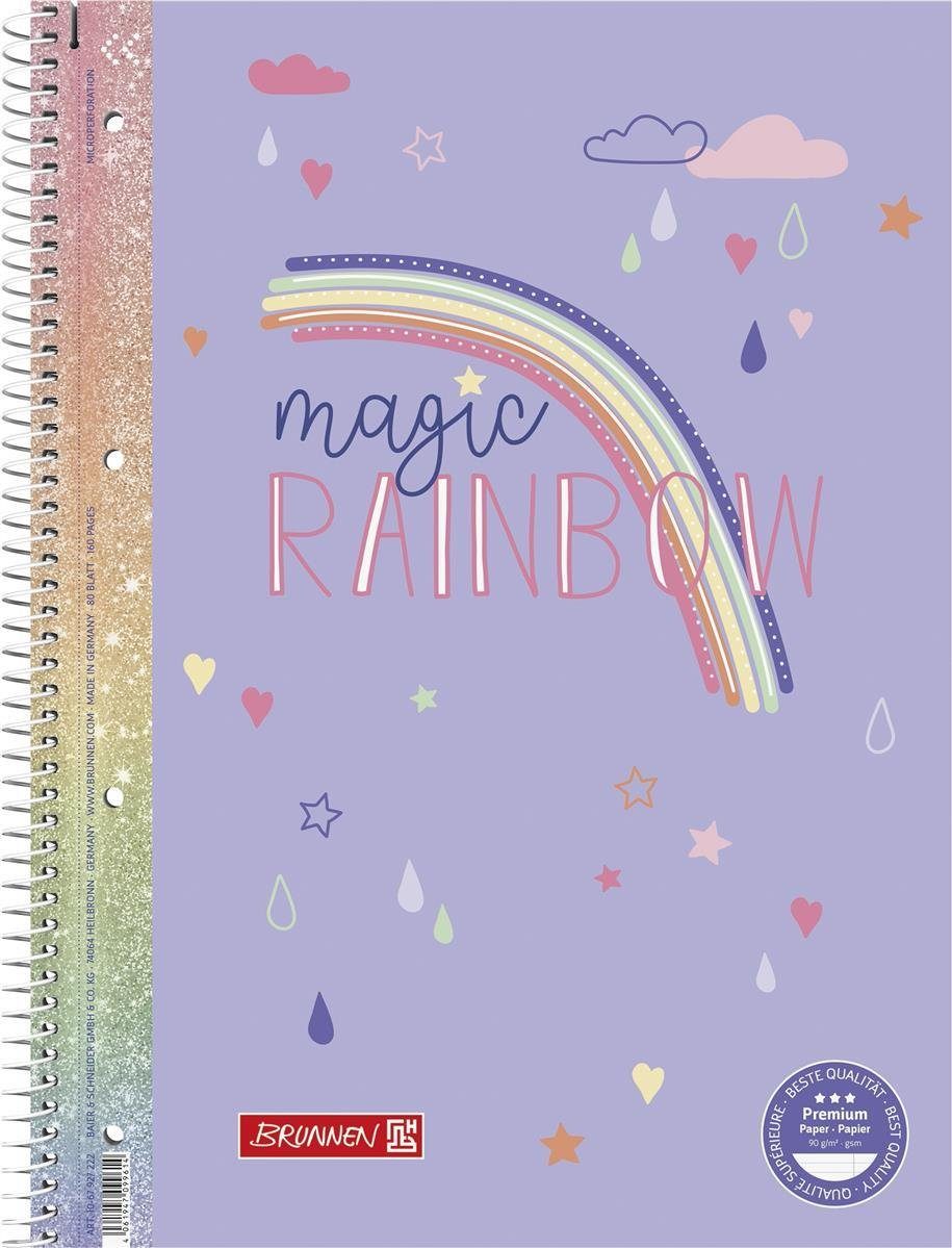 Collegeblock Collegeblock Premium Magic Rainbow, A4, 80 Blatt, Lineatur 27