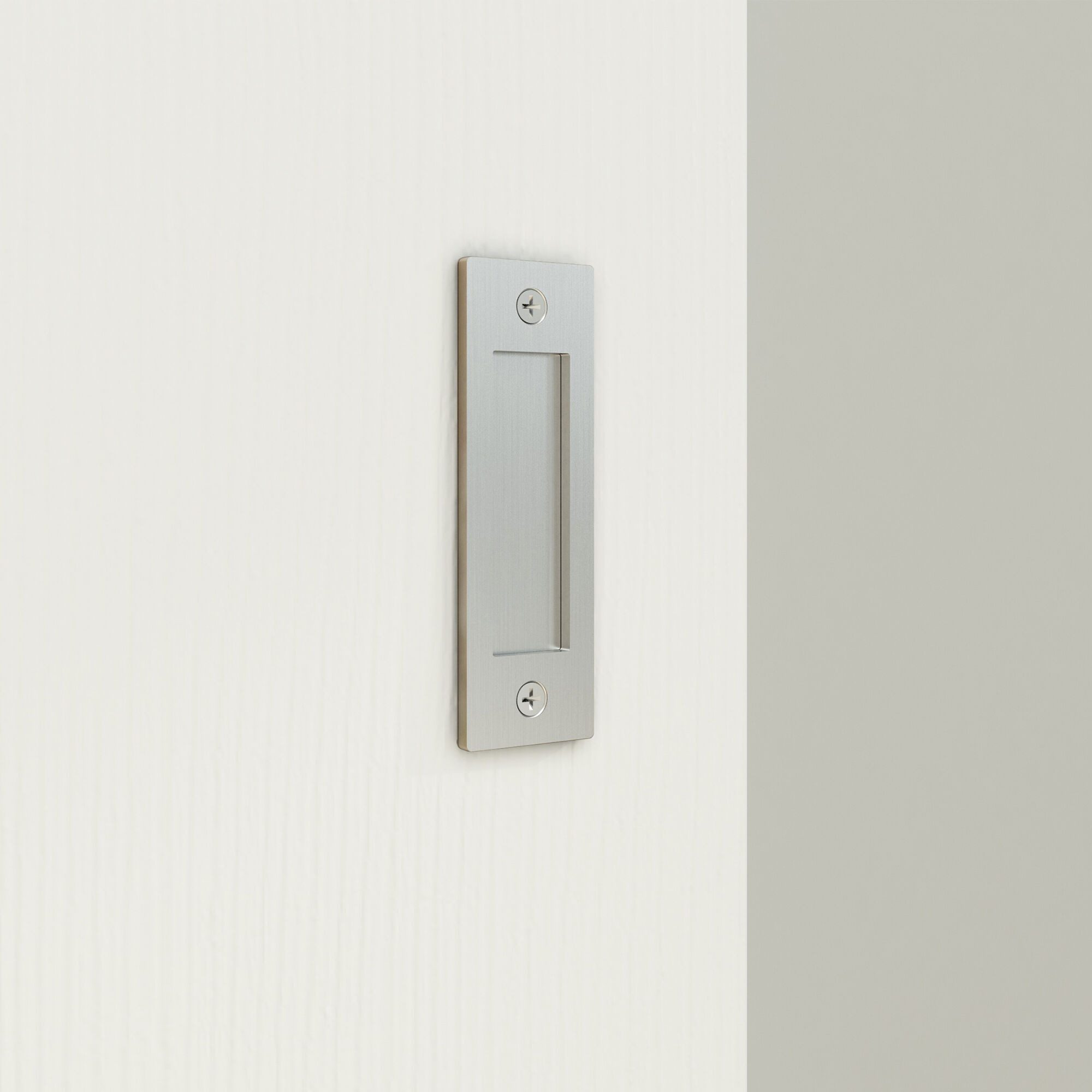 inova wohnen Schiebetür Holzschiebetür 103 x 210 cm (Komplett-Set), Weiß, Komplettset mit unsichtbarer Laufschiene und Softclose