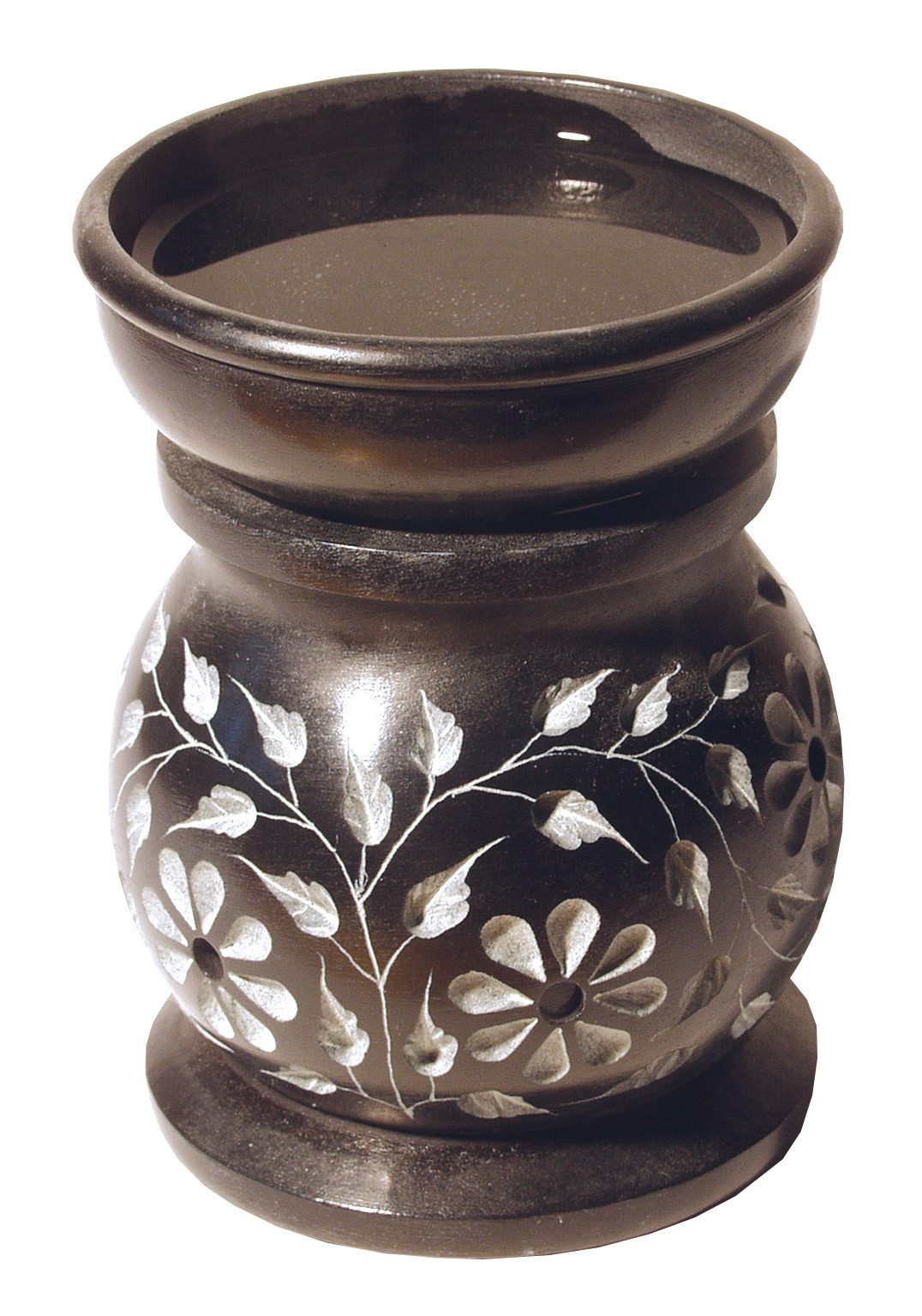 Saraswati Duftlampe Aromalampe "Zylinder mit Blume" günstig online kaufen