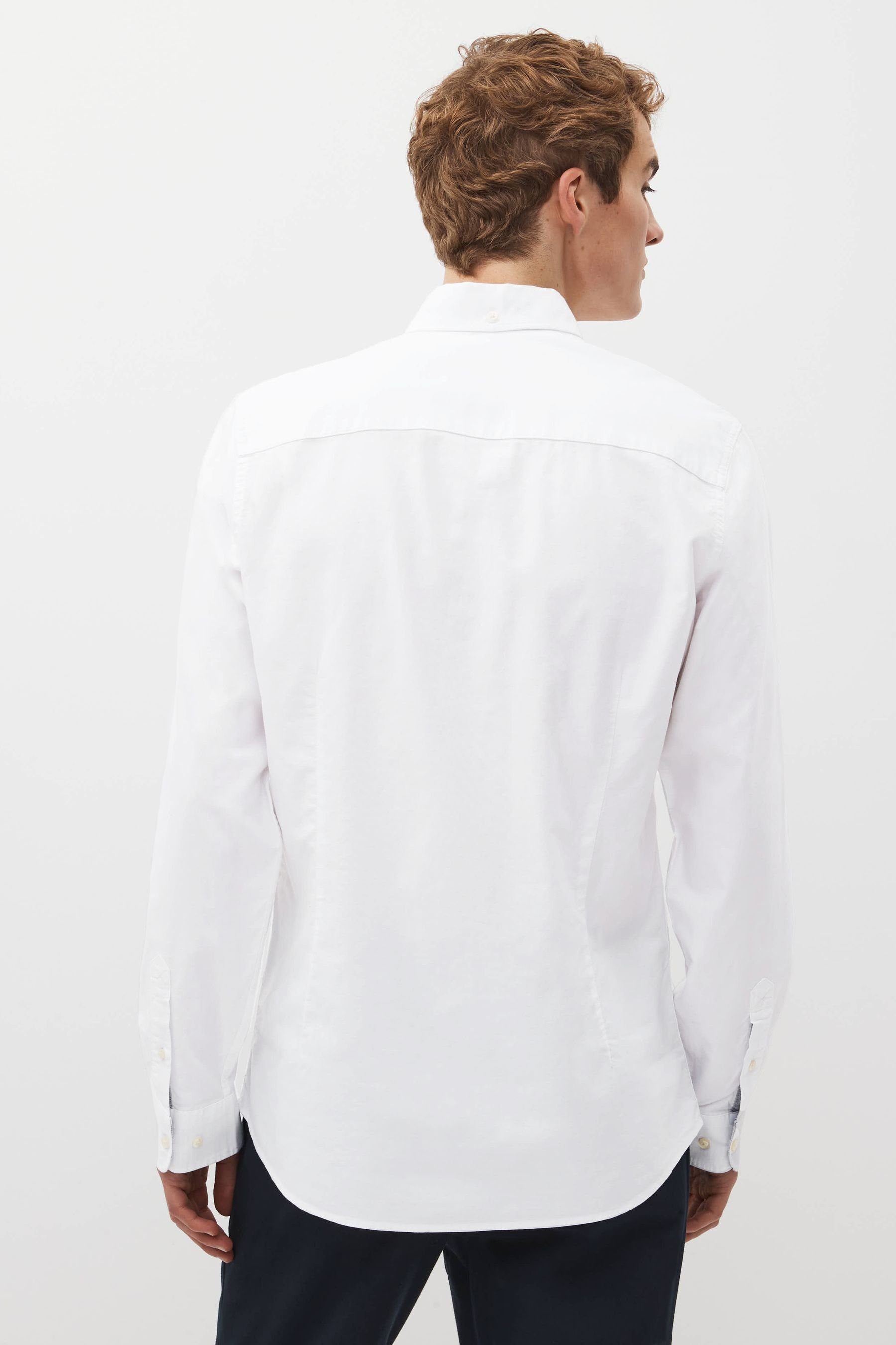 Next Langarmhemd Langärmeliges Slim Fit Oxfordhemd günstig online kaufen