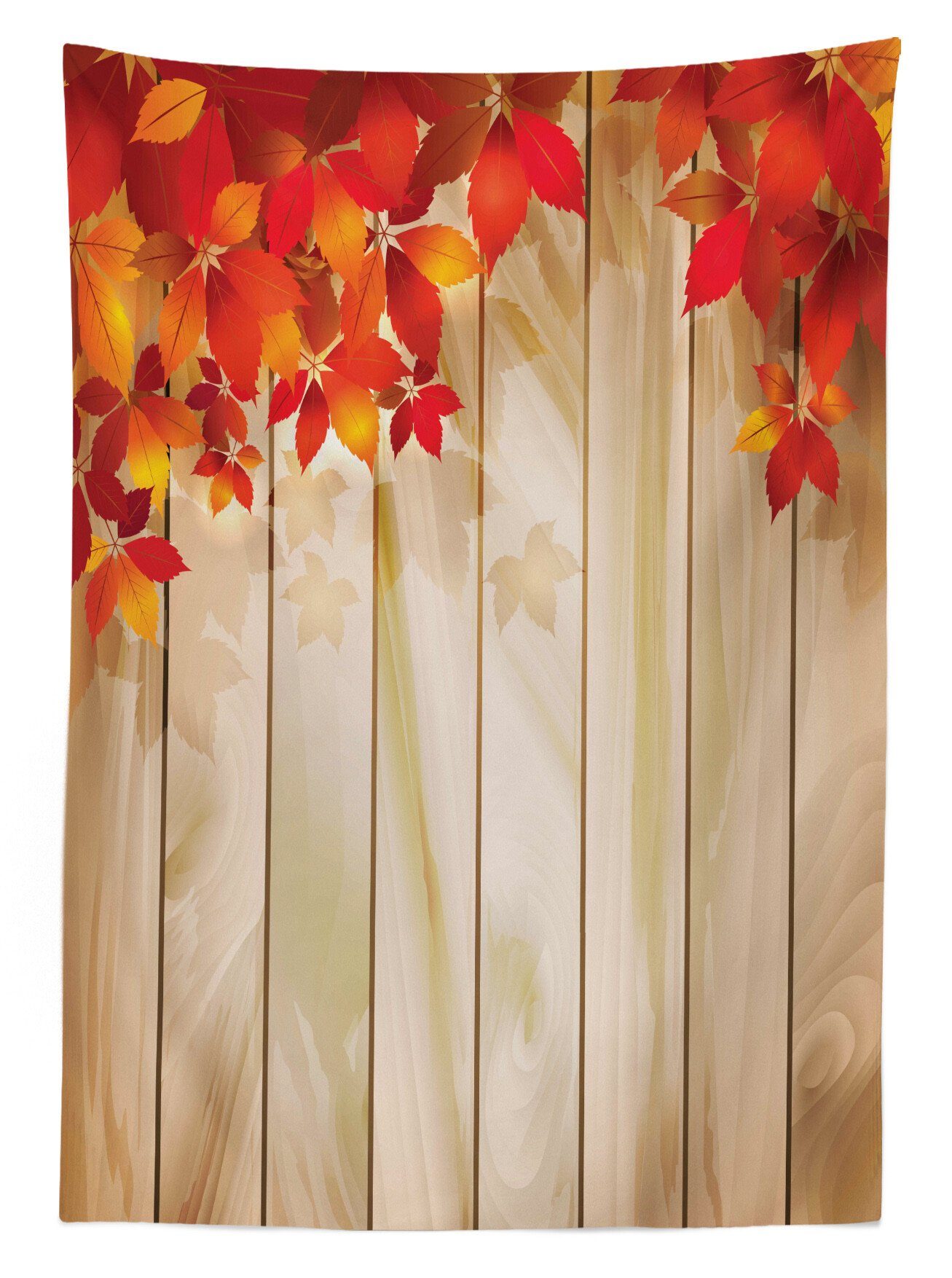 Abakuhaus Farben, Blätter Farbfest Bereich den Tischdecke Außen Herbst-orange Klare Zaun Waschbar Für Töne geeignet