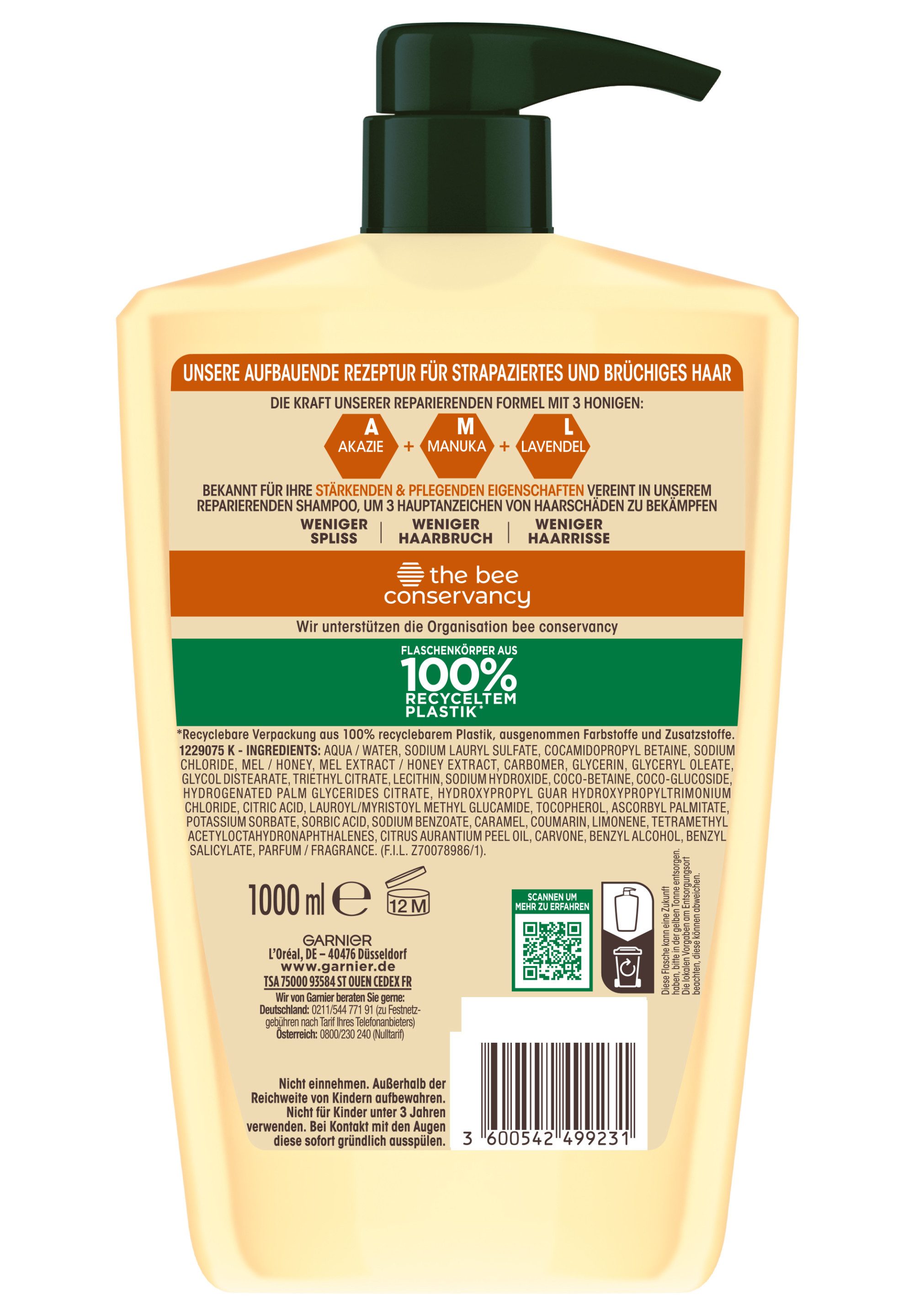 GARNIER Haarshampoo GARNIER WAHRE SCHÄTZE REPARIERENDES SHAMPOO, Honig Schätze