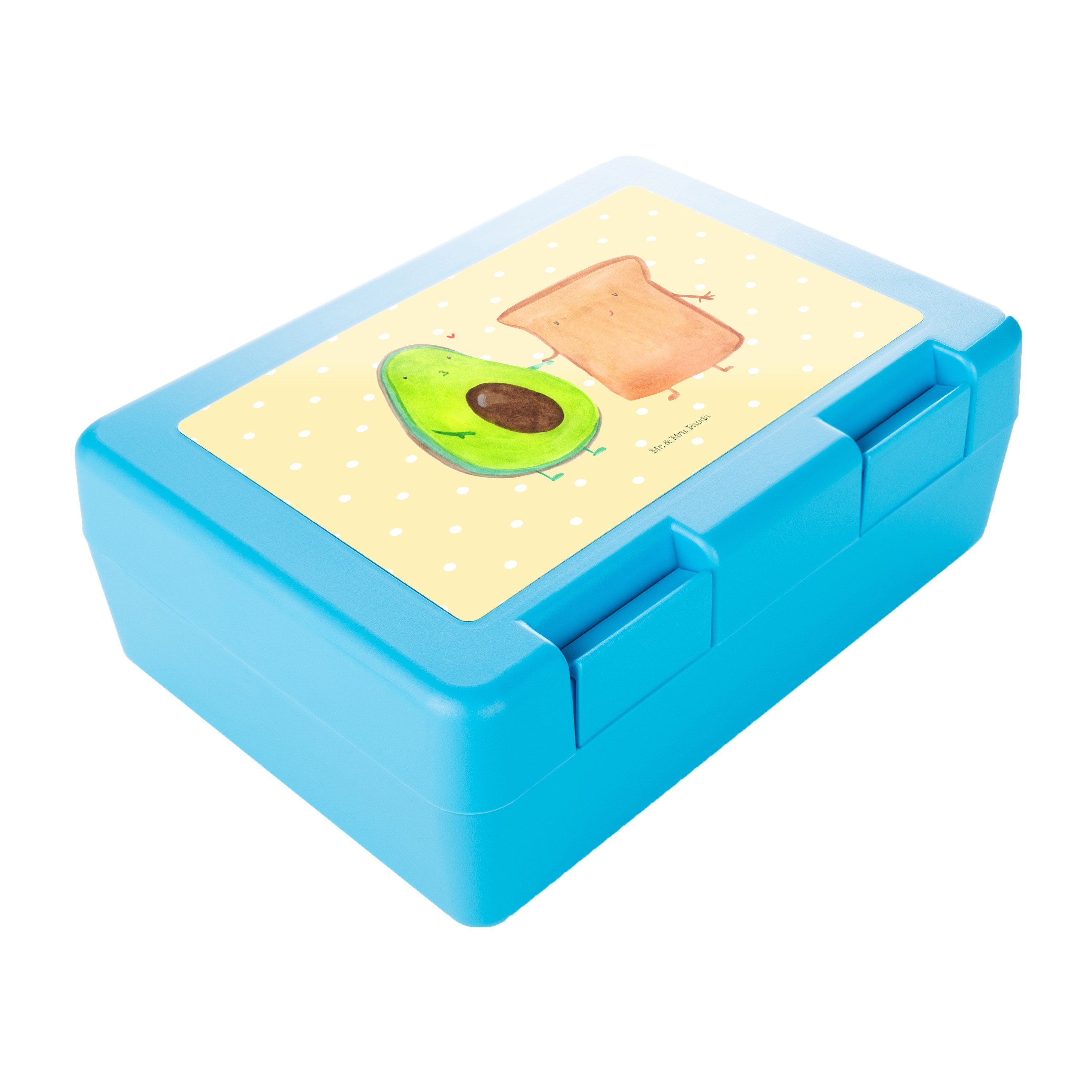 Butterdose + Gelb Kunststoff, Avocado Geschenk, (1-tlg) - Mr. & Toast Lunch Premium Snackbox, Pastell Panda - bo, Mrs. Gesund,