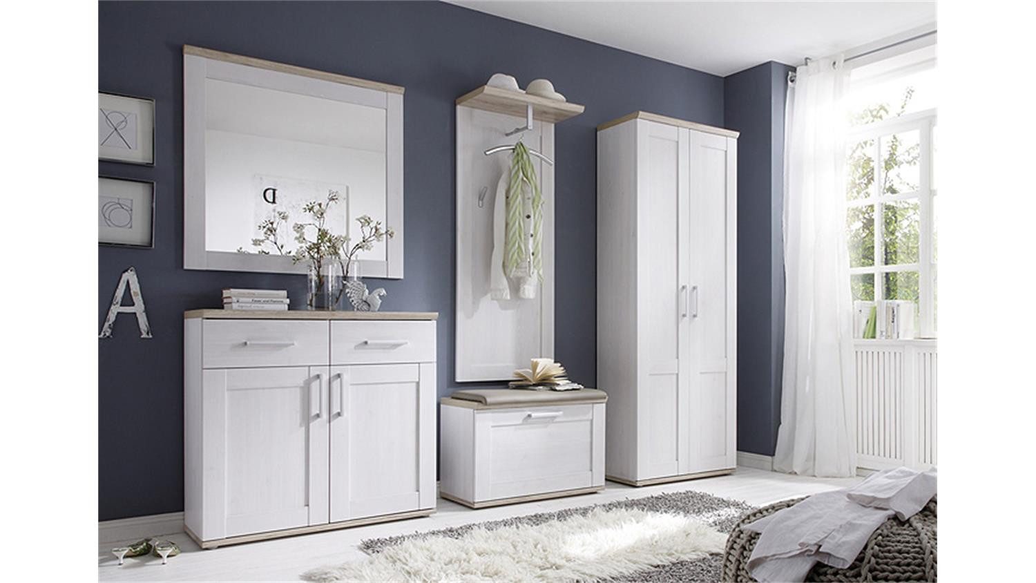 Bega Consult Garderoben-Set Garderobenset Romance 5 teilig Sibiu Lärche San Remo hell, (5-St)