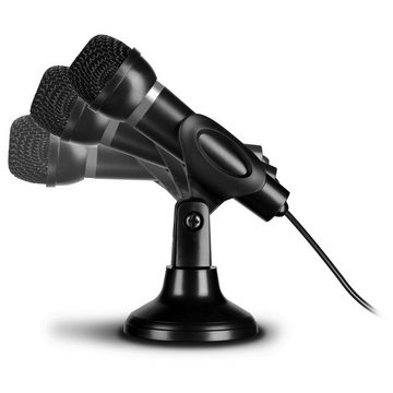 Speedlink Mikrofon CAPO USB Tisch-Mikrofon Hand-Mikrofon, USB Mikro mit Stummschalter, komfortables Stativ, 2m, Tischmikrofon