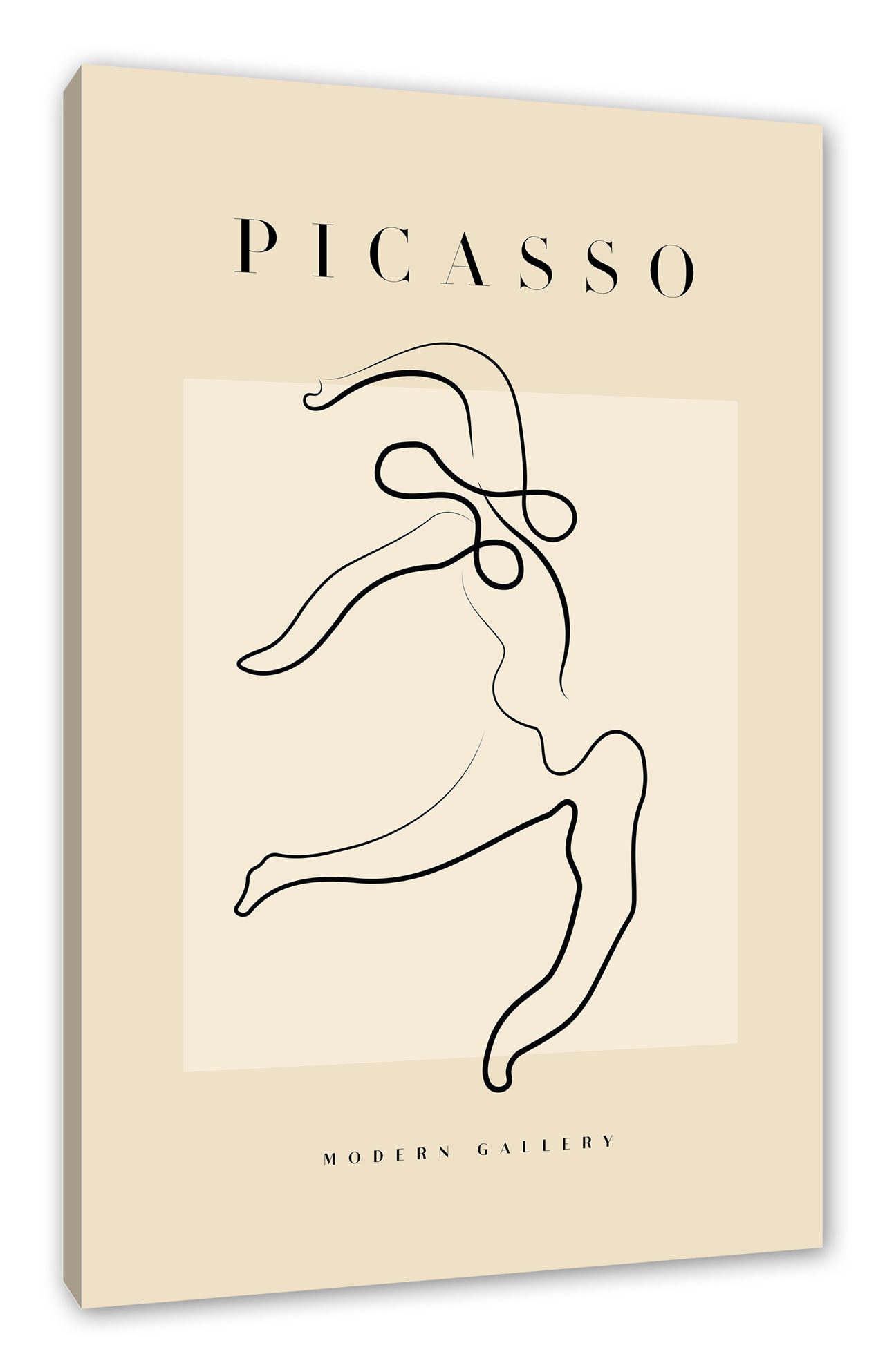Pixxprint Leinwandbild Picasso Art Collection - Frau, Picasso Art Collection - Frau (1 St), Leinwandbild fertig bespannt, inkl. Zackenaufhänger