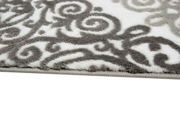 Teppich Moderner Teppich Designer Teppich Orientteppich mit Glitzergarn Wohnzimmer Teppich mit Ornamente Meliert in Creme Beige Grau Anthrazit Rose, Teppich-Traum, rechteckig, Höhe: 11 mm