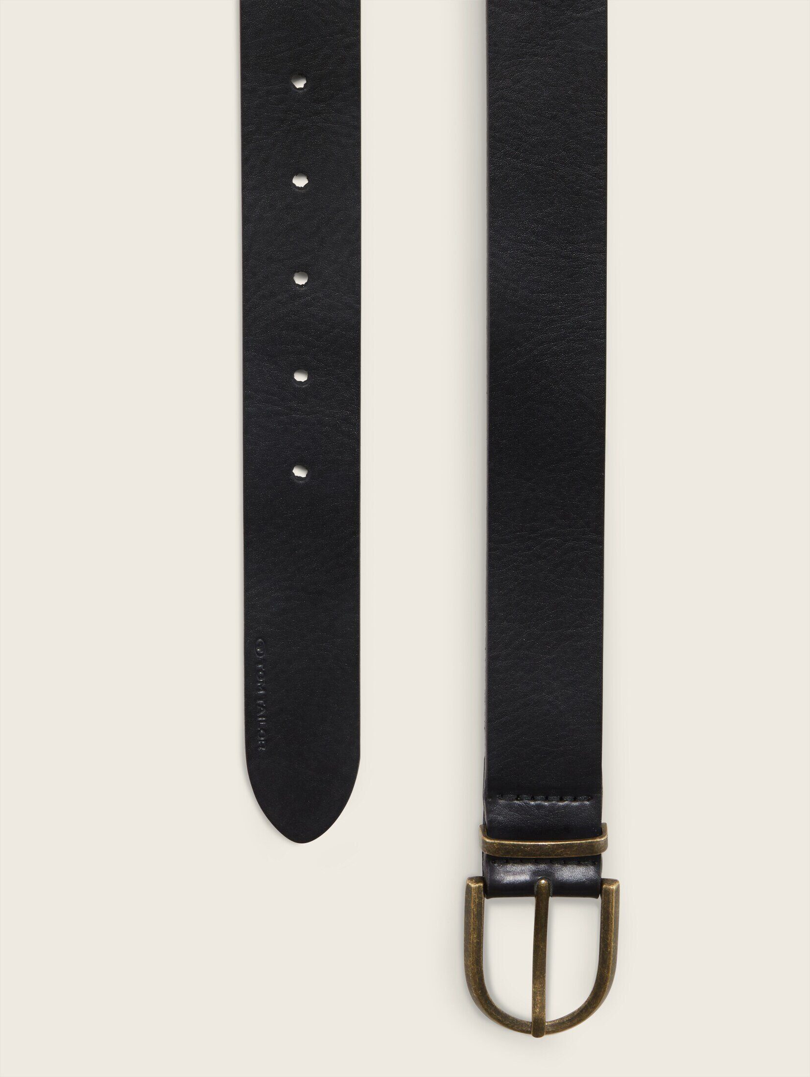 TOM TAILOR Ledergürtel Belts TTSYLKE Ledergürtel mit abgerundeter Dornschli günstig online kaufen