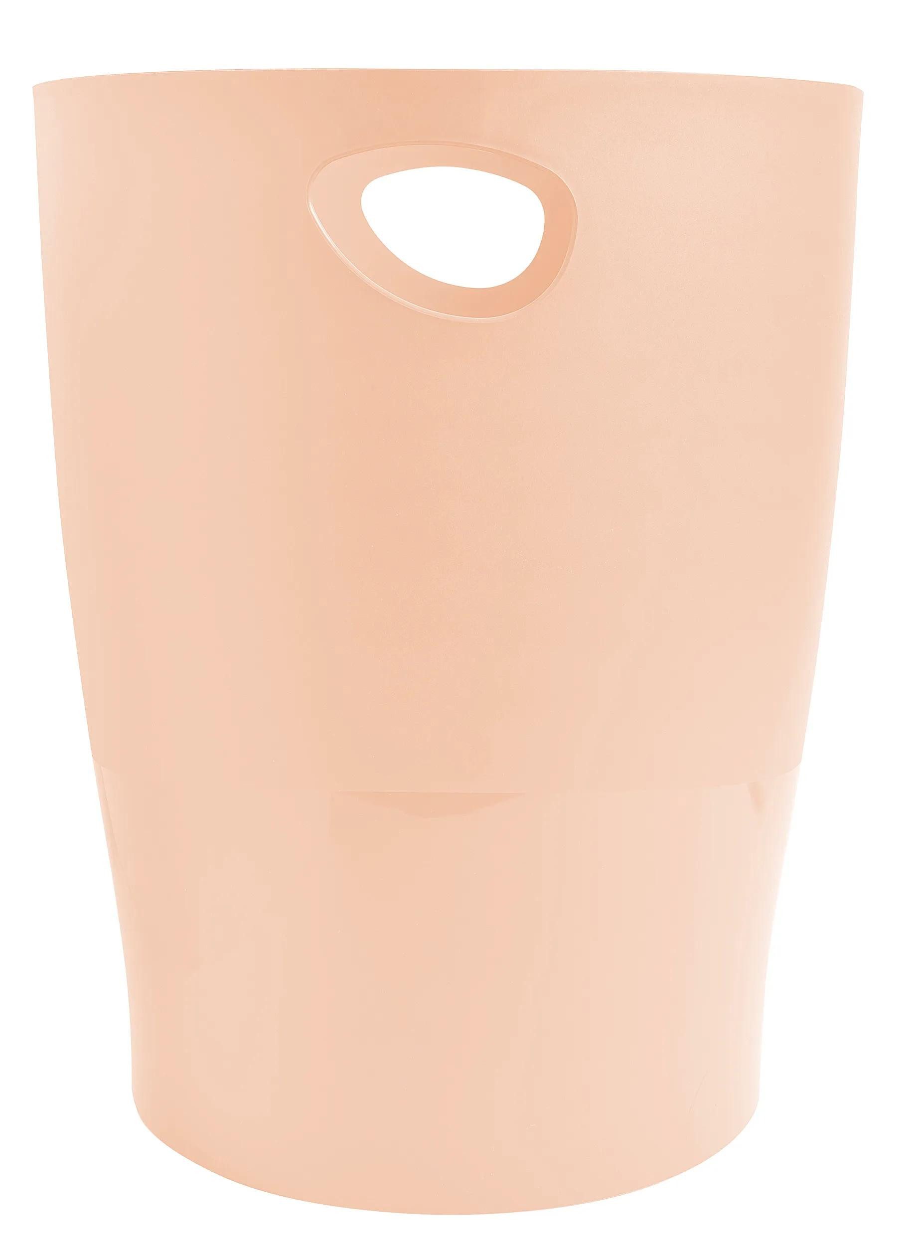 EXACOMPTA Papierkorb 8x Papierkorb Ecobin, 15 Liter, Aquarel - Korallenrot - 45361D, Papierkorb