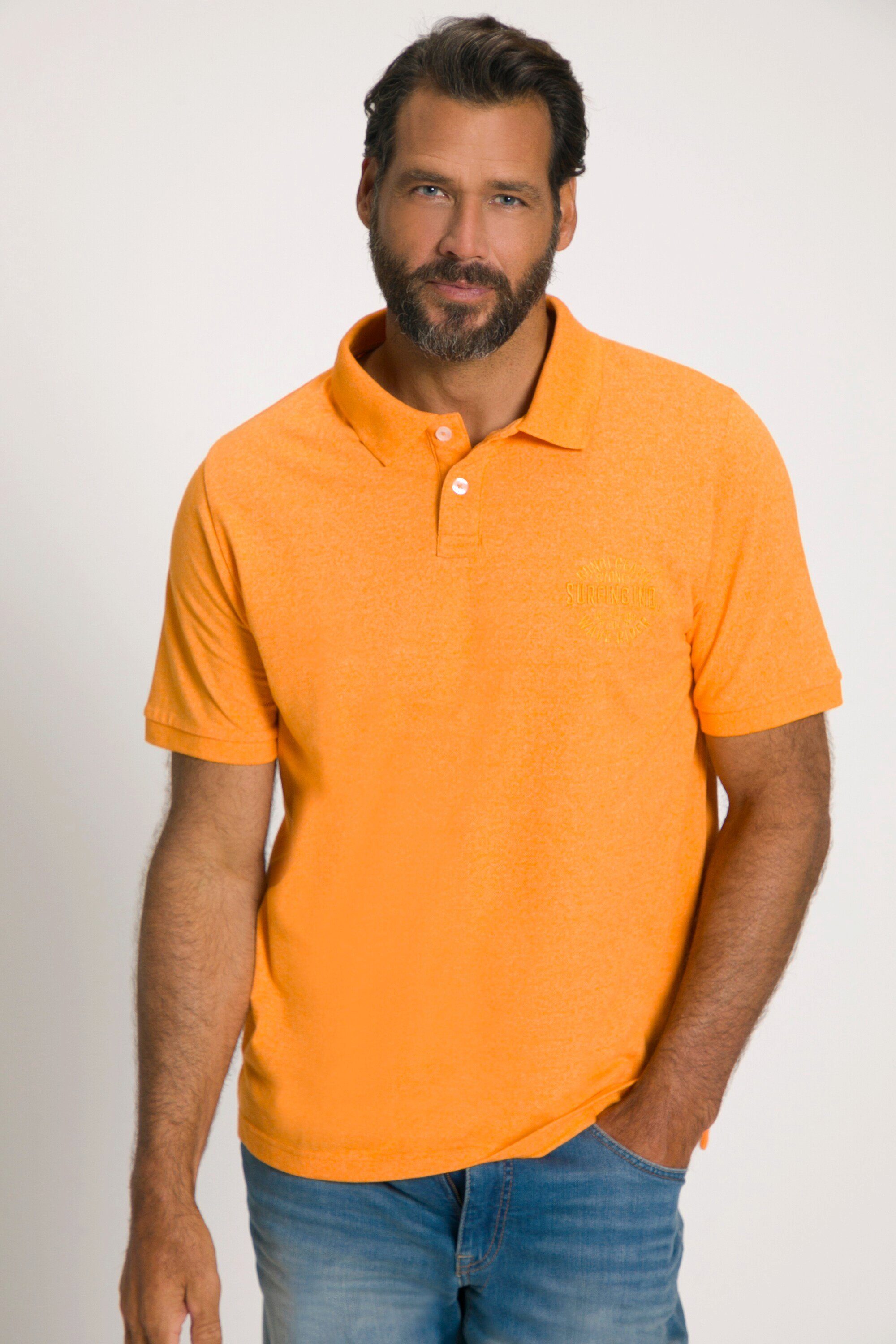 3D Piqué Stickerei bis kräftiges Halbarm Poloshirt orange JP1880 Poloshirt 8 XL