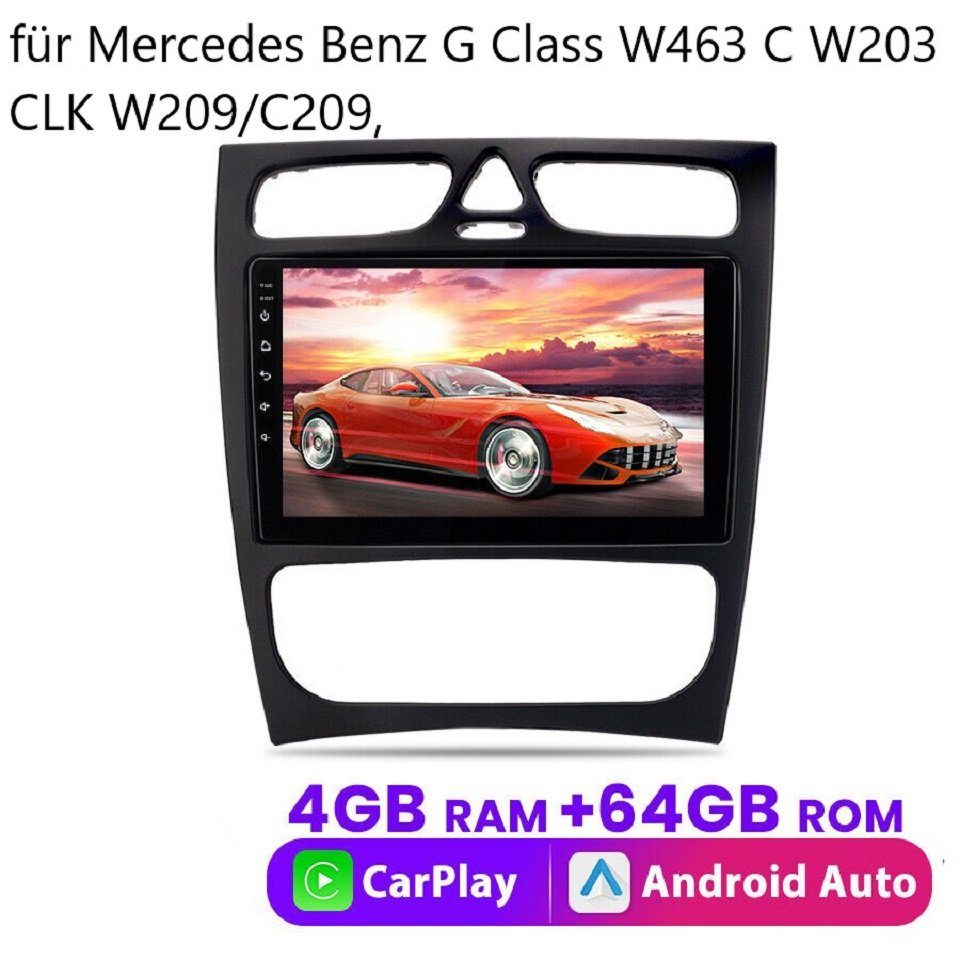GABITECH Android Autoradio GPS für Mercedes Benz G W463 C W203 CLK W209/C209 Einbau-Navigationsgerät