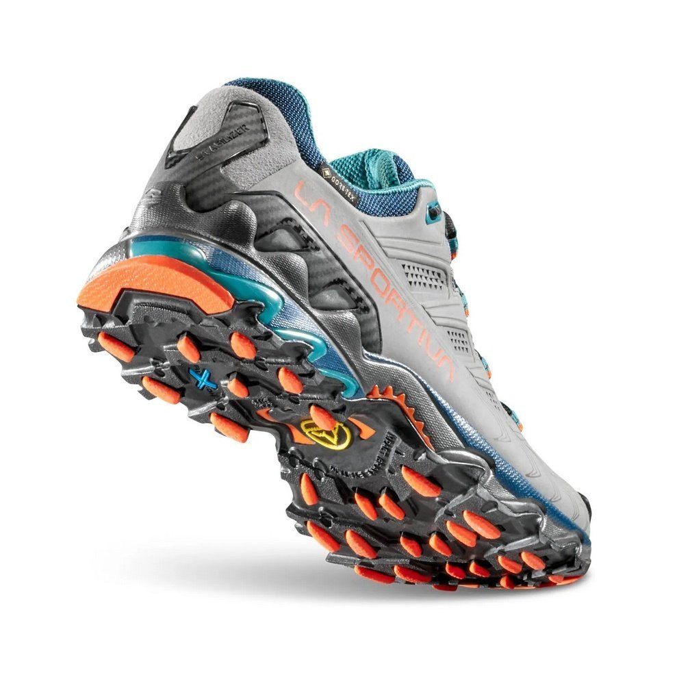 La Sportiva Ultra Raptor II Leather GTX (Nubukleder, wasserdicht) grau/rot Damen Wanderschuh