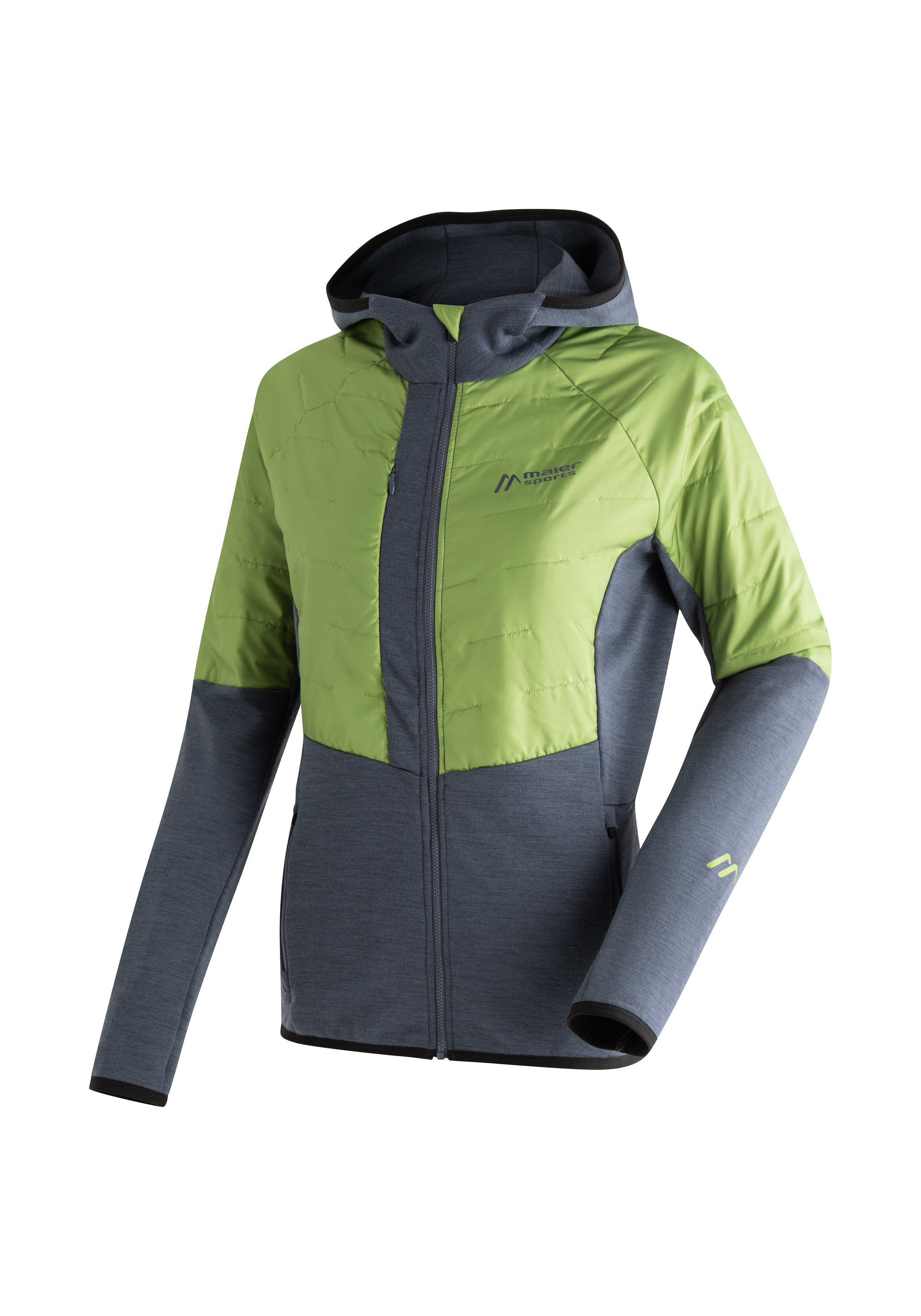 Maier Sports Outdoorjacke Lanus W Damen Wanderjacke wattiert, atmungsaktive Trekking-Jacke mit 3 Taschen grasgrün