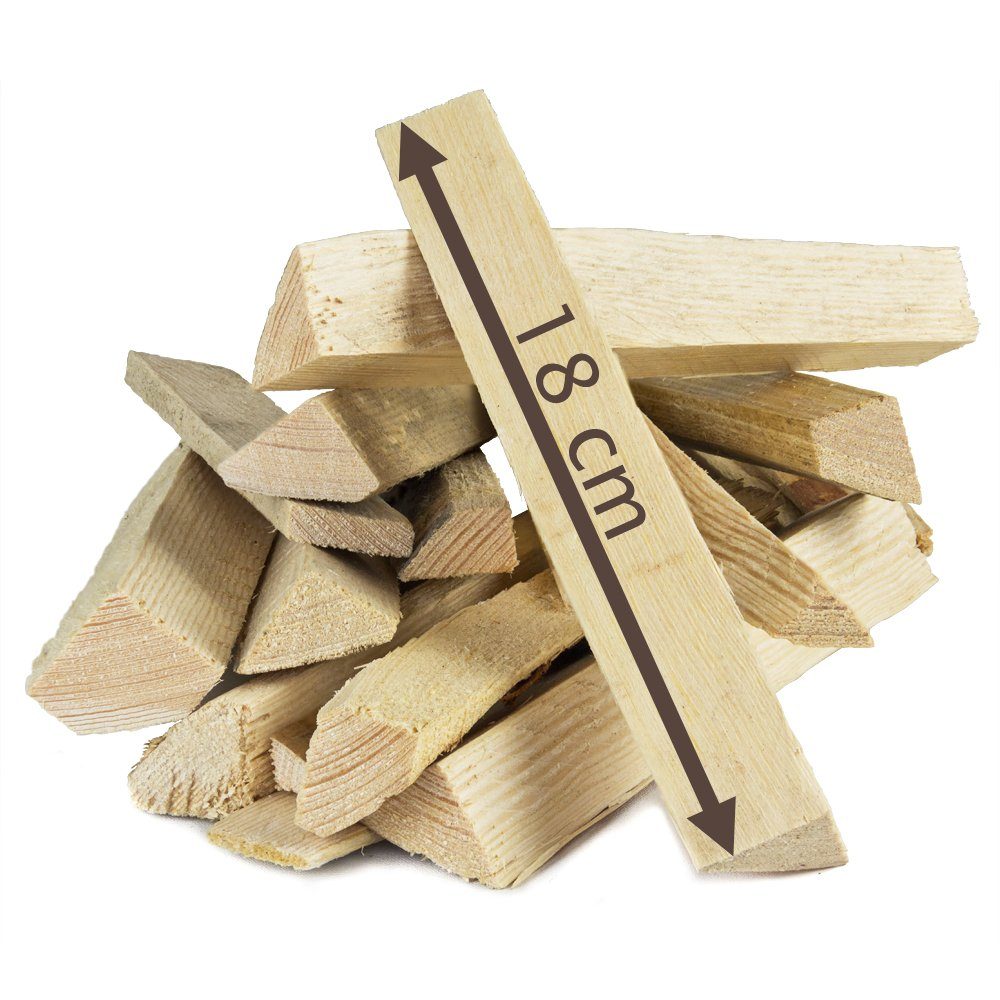 Flameup Kaminholz Anmachholz Anzündholz Brennholz Kaminholz Holz Kiefer 5 kg Ofen Kamin, 5 kg
