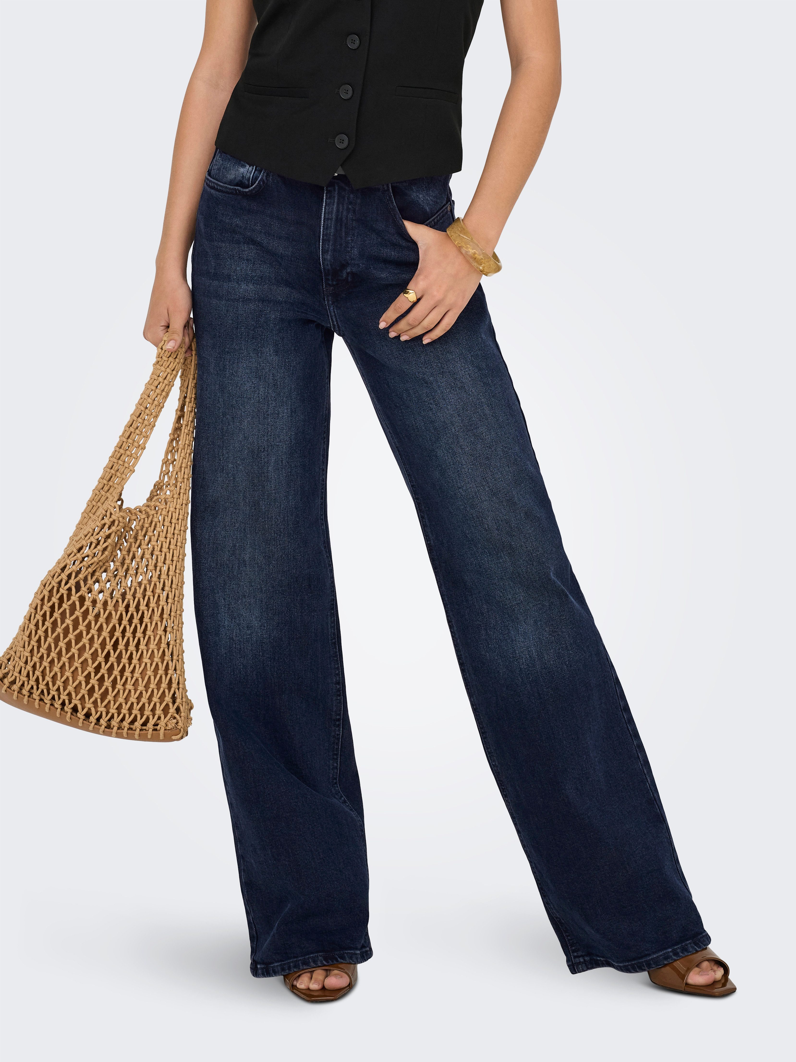 ONLY High-waist-Jeans ONLJUICY HW WIDE DNM günstig online kaufen