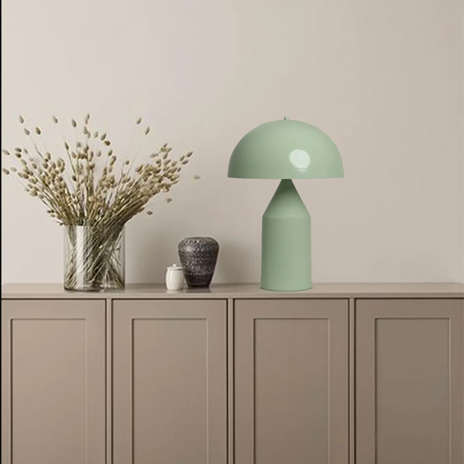 Bamyum Tischleuchte Nachttischlampe mit Kabel Lipeo Metall Pilz Lampe, ohne Leuchtmittel