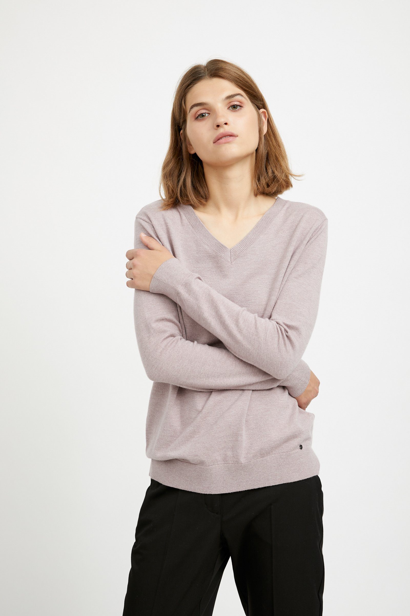 Finn Flare Rundhalspullover aus dem weichen Strickgewebe