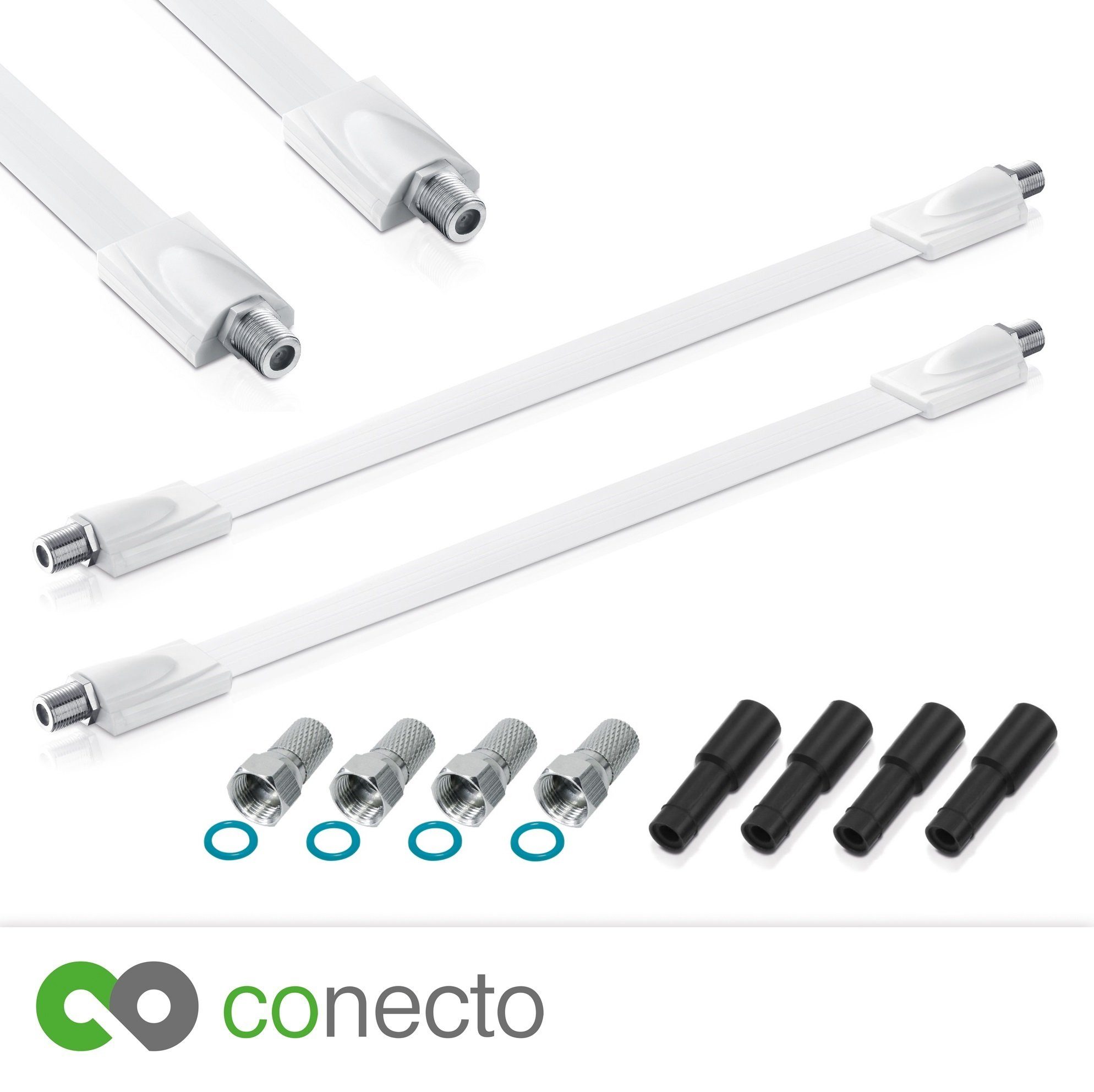 conecto conecto Twin-Set Premium Fensterdurchführung für SAT Kabel koaxial SAT-Kabel