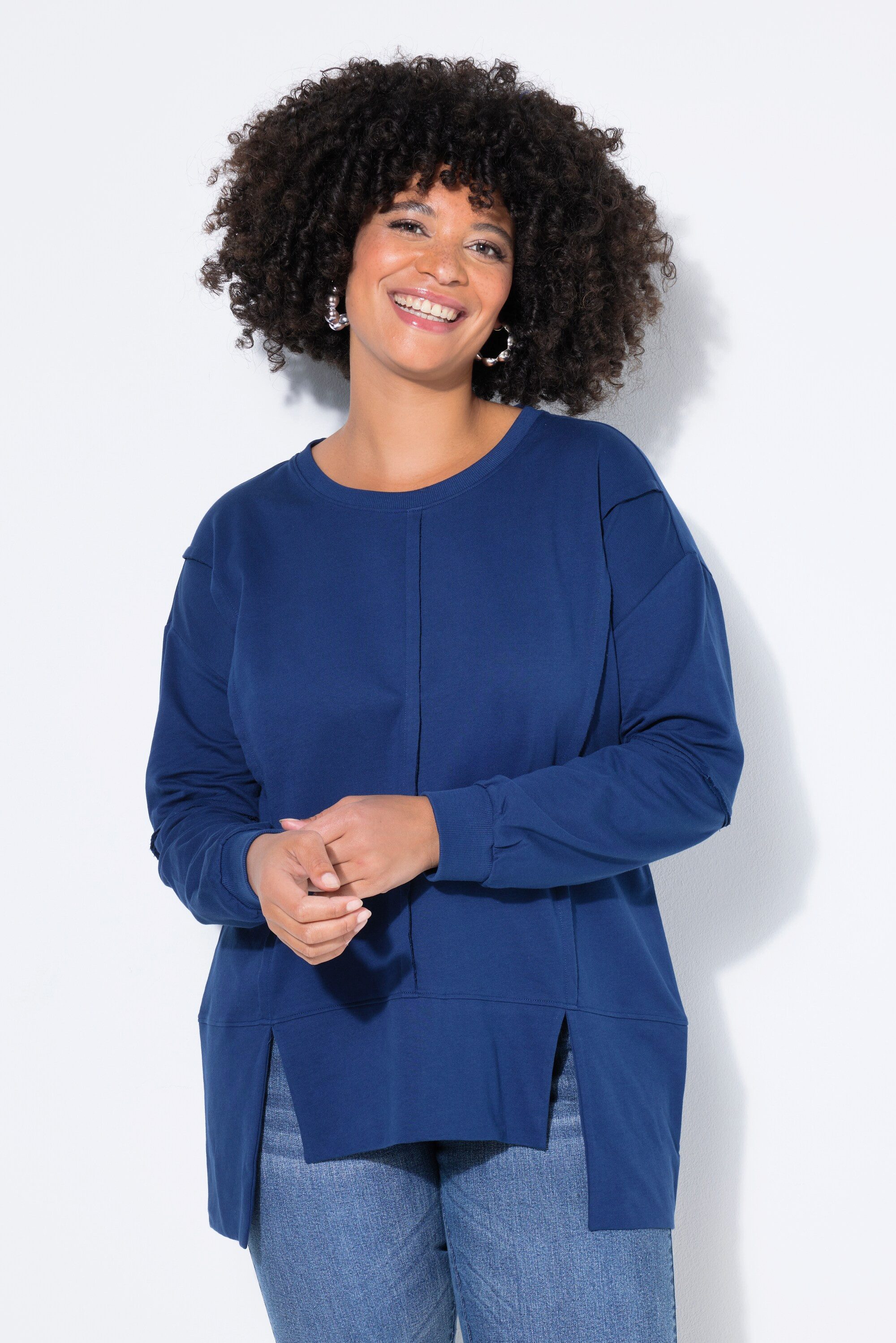 Angel of Style Sweatshirt Sweatshirt Loose Fit Ziernähte Saum-CutOut