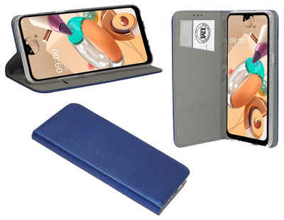 cofi1453 Handyhülle Buch Tasche "Smart" kompatibel mit LG, Kunstleder Schutzhülle Handy Wallet Case Cover mit Kartenfächern, Standfunktion Blau