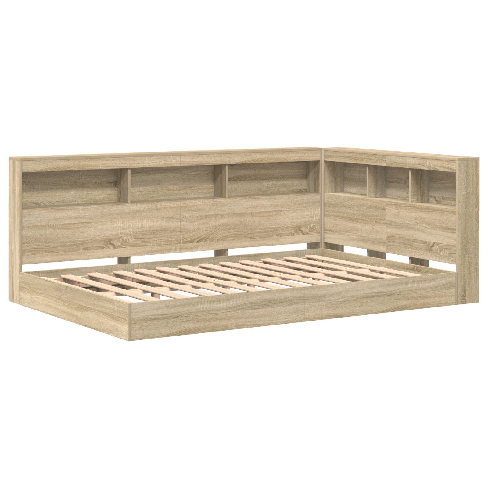 vidaXL Bett Bücherregal-Bett Sonoma Eiche 120x200 günstig online kaufen