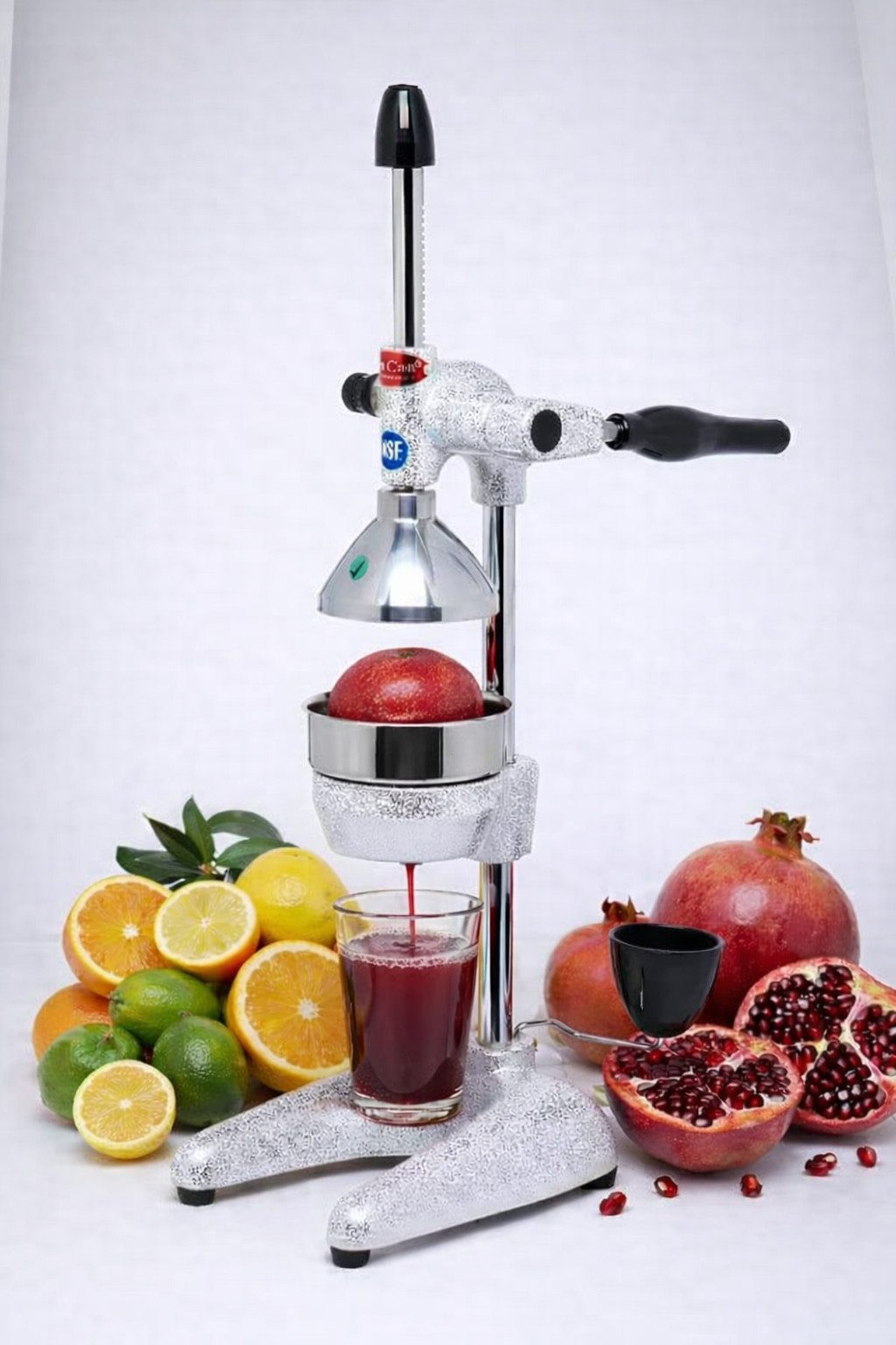 CANCAN Entsafter Professionelle Orangenpresse Granatapfelpresse Farbe Silber