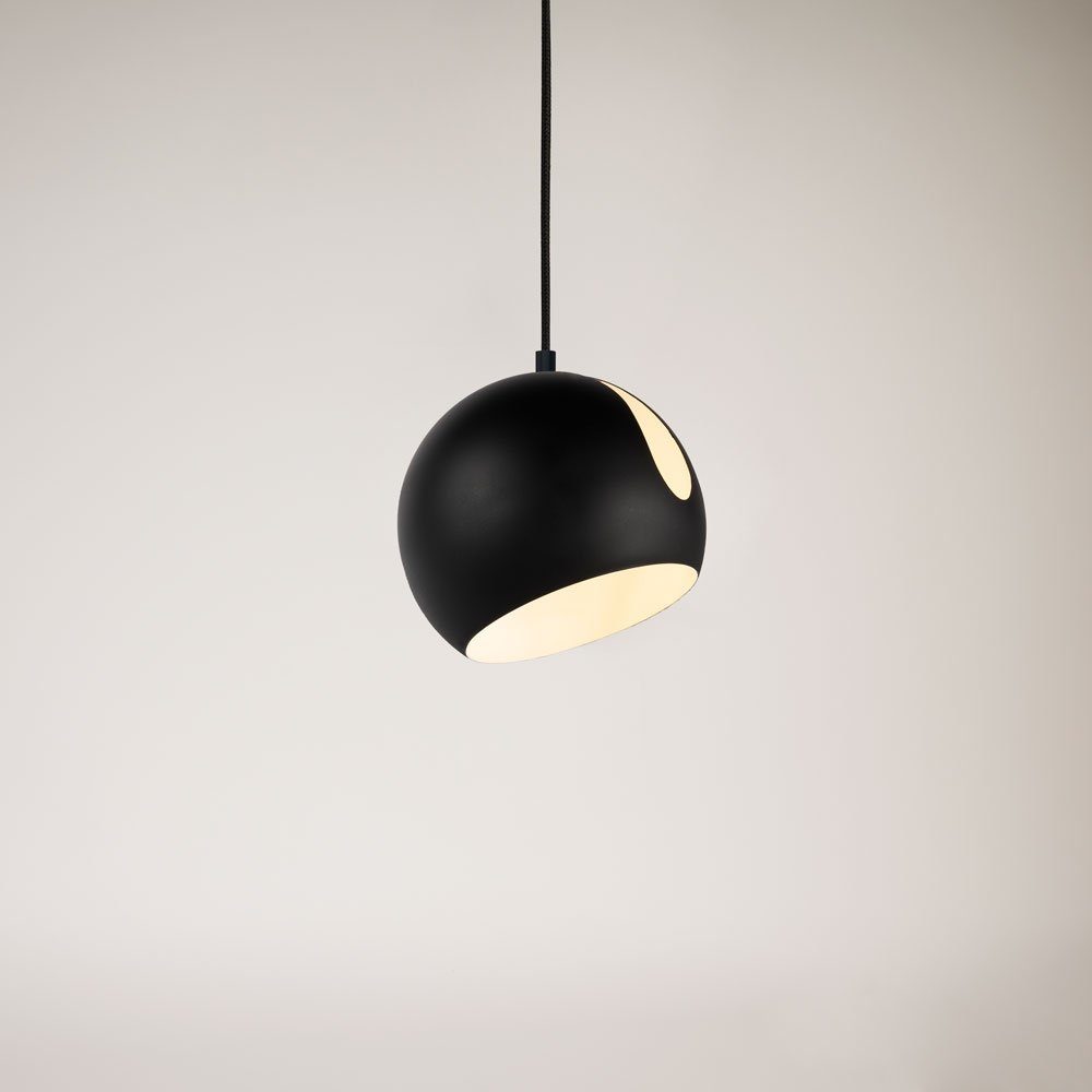 Pendelleuchte Schwarz s.luce Ball 3-flammig Deckenschiene Pendelleuchte mit