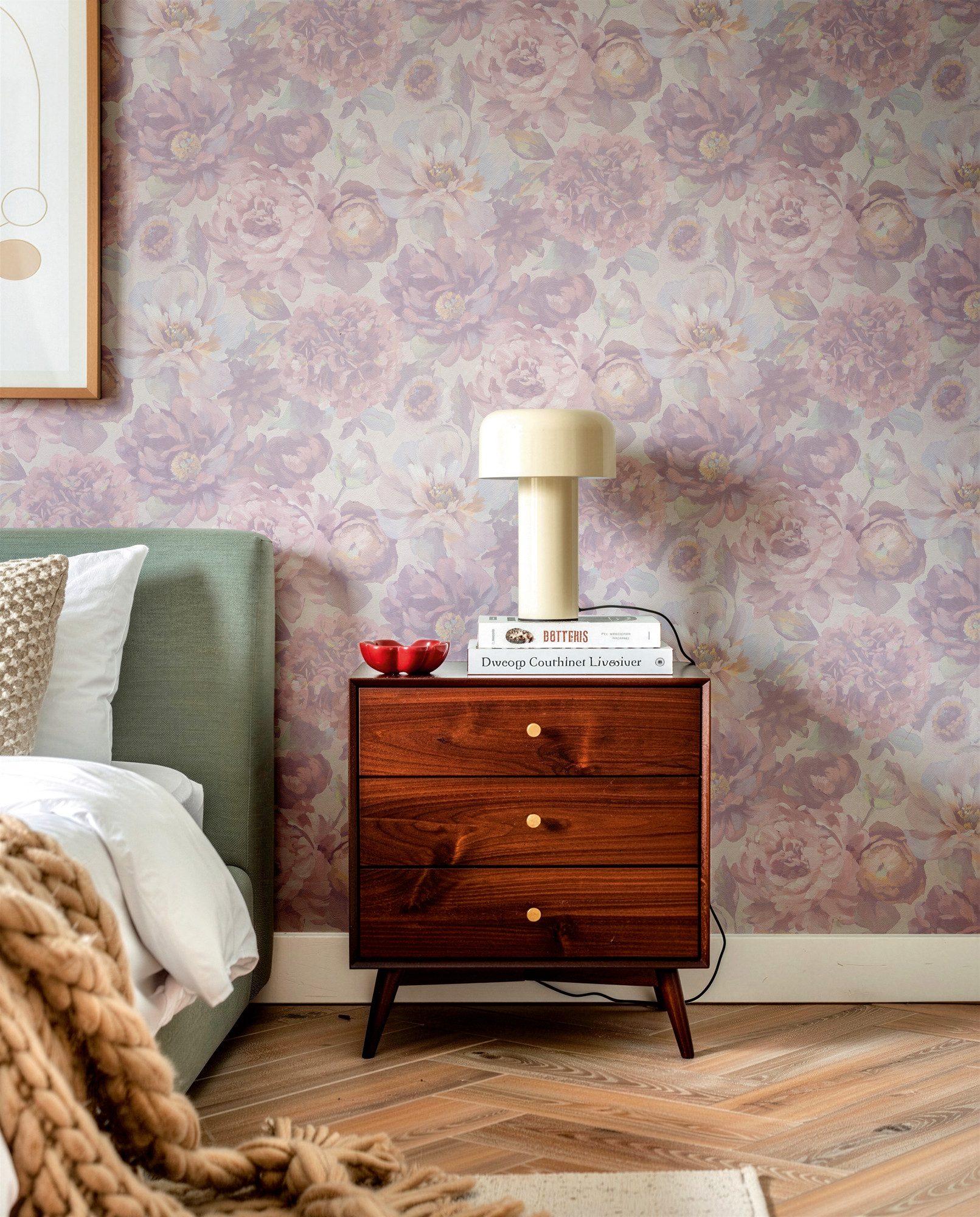 A.S. Création Vliestapete Trend Spectrum Peony – Opulente Pfingstrosen Vliestapete, strukturiert, floral, leicht glänzend, geblümt, (1 St), Opulente Pfingstrosen mit lebendiger Farbwirkung und Struktur