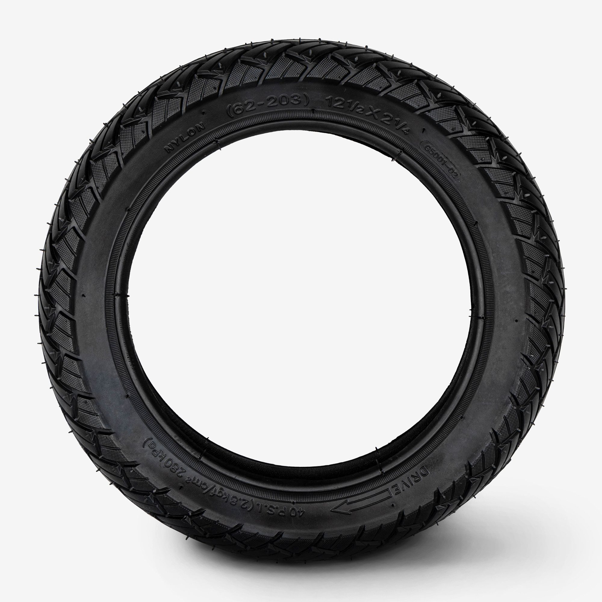 laio Fahrradreifen 12 Zoll 12 1/2 x 2 1/4 = 62 - 203 inkl. Schlauch mit AV-Ventil, Rolle