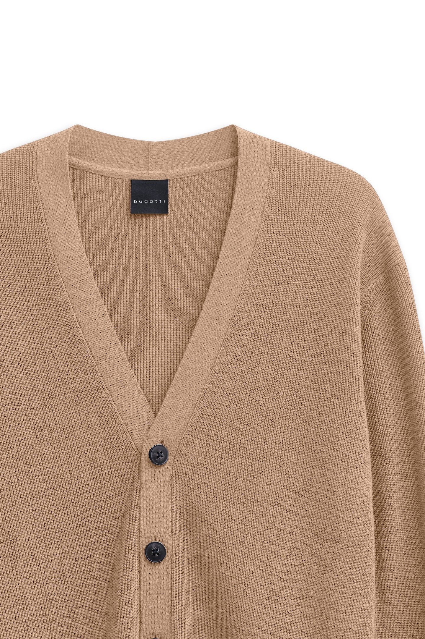 bugatti Cardigan Regular Fit mit V-Ausschnitt günstig online kaufen