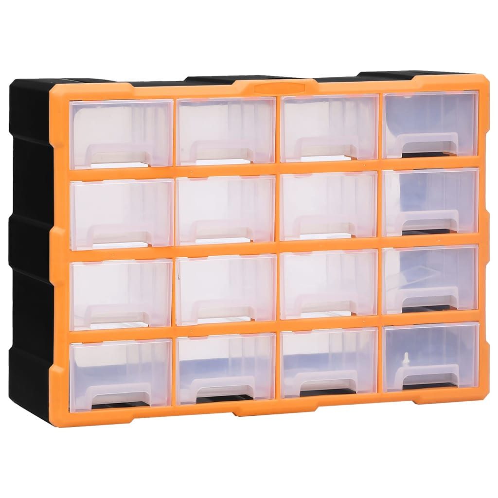 Werkzeugkoffer Multi-Schubladen-Organizer 16 Schubladen 52x16x37 cm