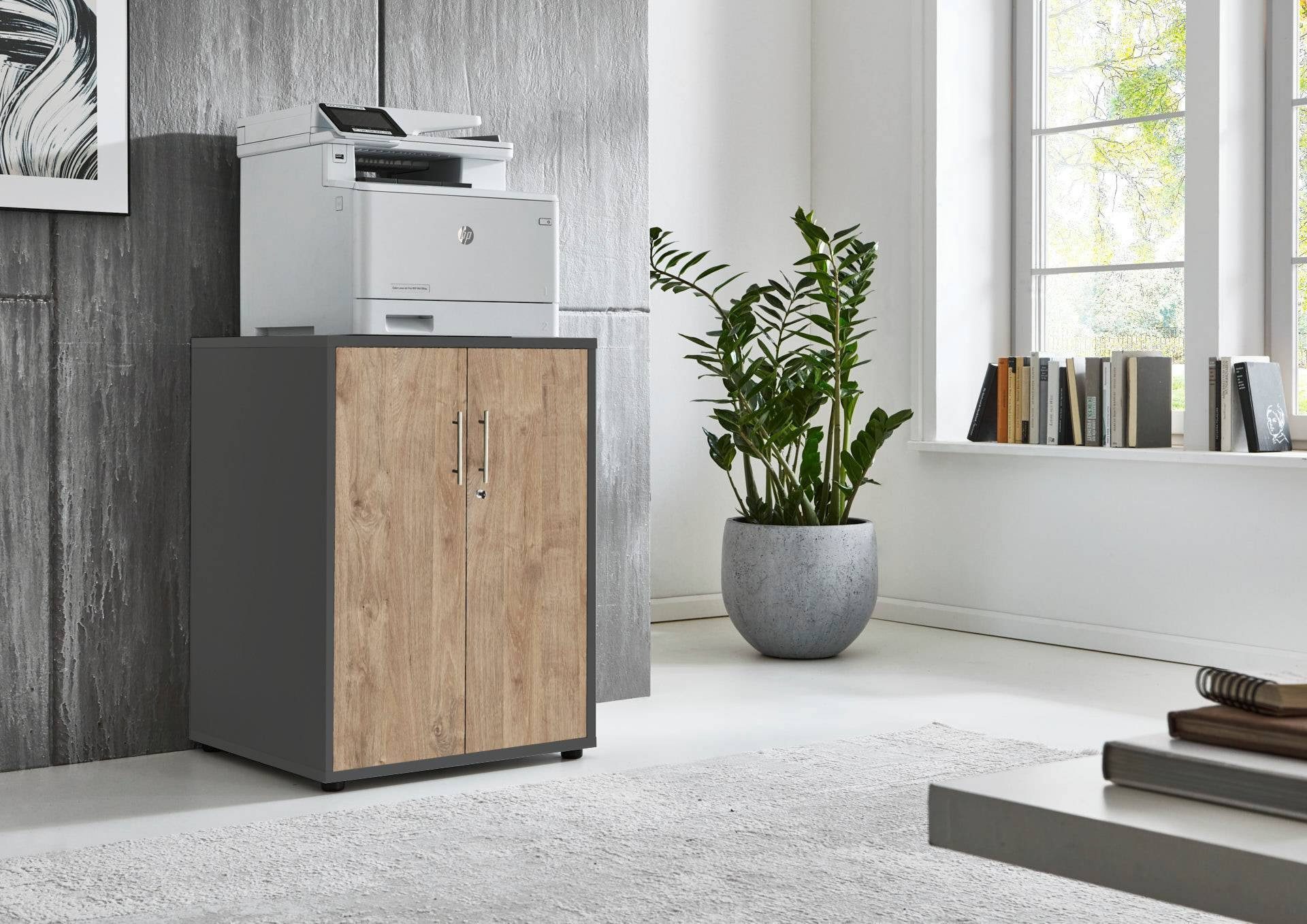 BMG Möbel Aktenschrank Druckerschrank Office Edition (geeignet für 3D Drucker und Office Drucker) Höhe 74 cm, optimale Ergänzung zu Schreibtischen