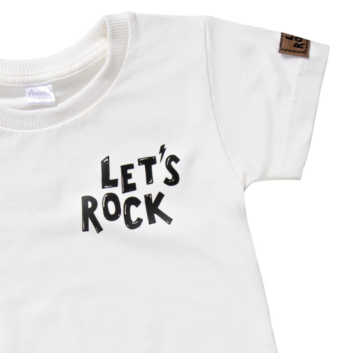 PINOKIO T-Shirt Let's rock Unisex Kinder (1-tlg) Shirt, Oberteil, Leibchen, Funktionsshirt, Shortsleeve Shirt