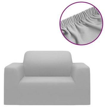 Hussen-Set Stretch-Sofahusse Grau Polyester-Jersey, furnicato