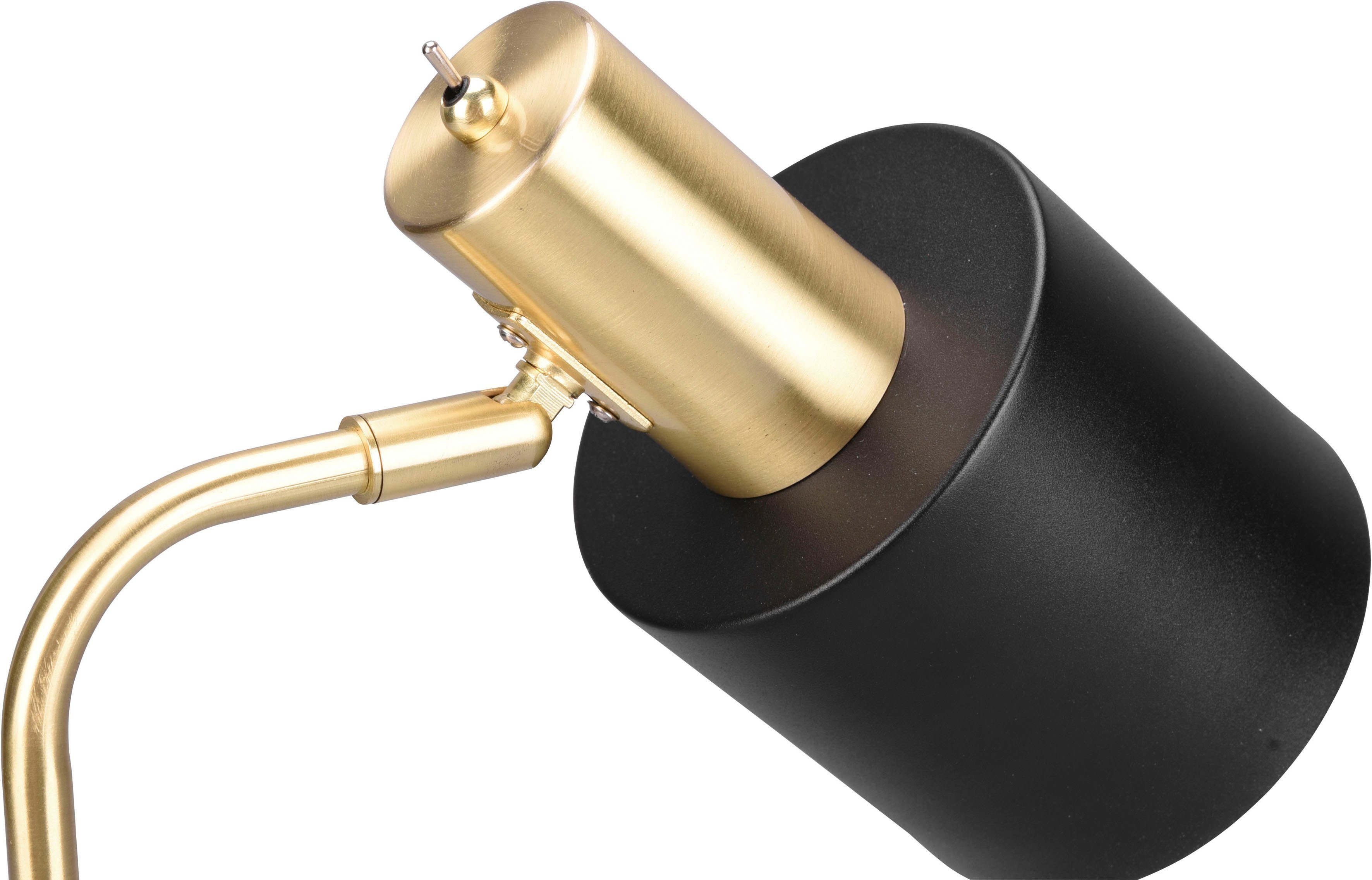 Reality Leuchten Schreibtischlampe Adam, Ein-/Ausschalter, ohne Leuchtmittel, warmweiß - kaltweiß, Tischleuchte 43cm, exkl 1xE14 max 10W, Kippschalter am Metallschirm