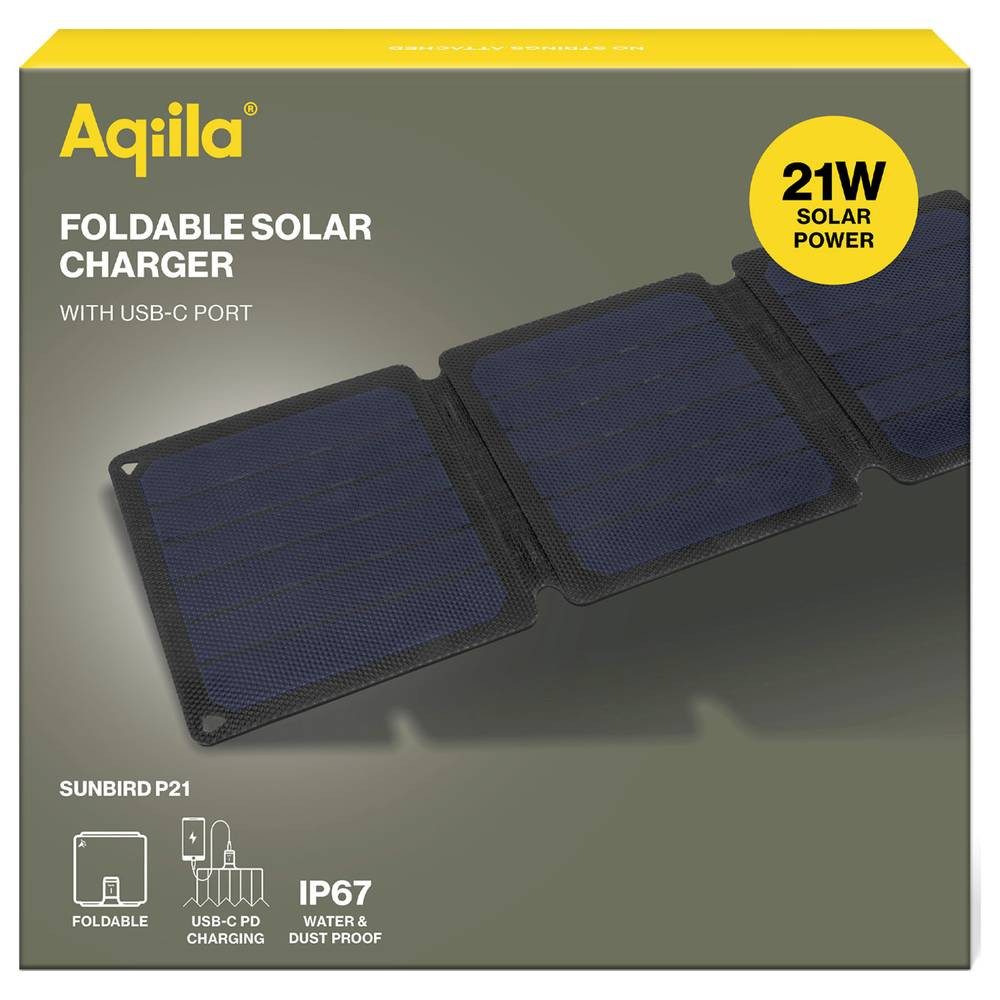 Aqiila Sunbird Solarladegerät 21W AQSCP21SUN000 Solarladegerät
