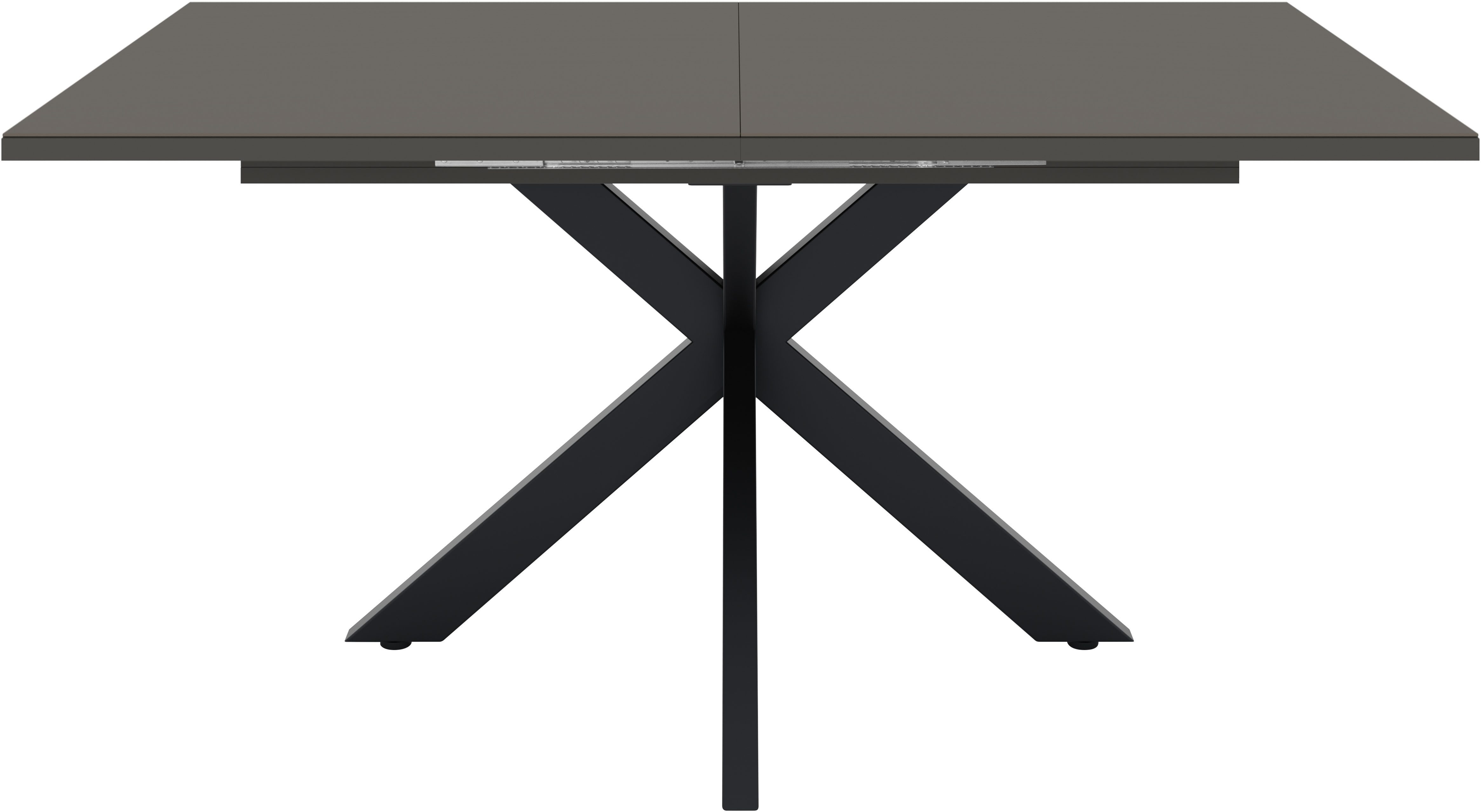 Mäusbacher Esstisch Vitrum, Esstisch ausziehbar auf 210 cm, eckige Tischform, Gestell Sternform