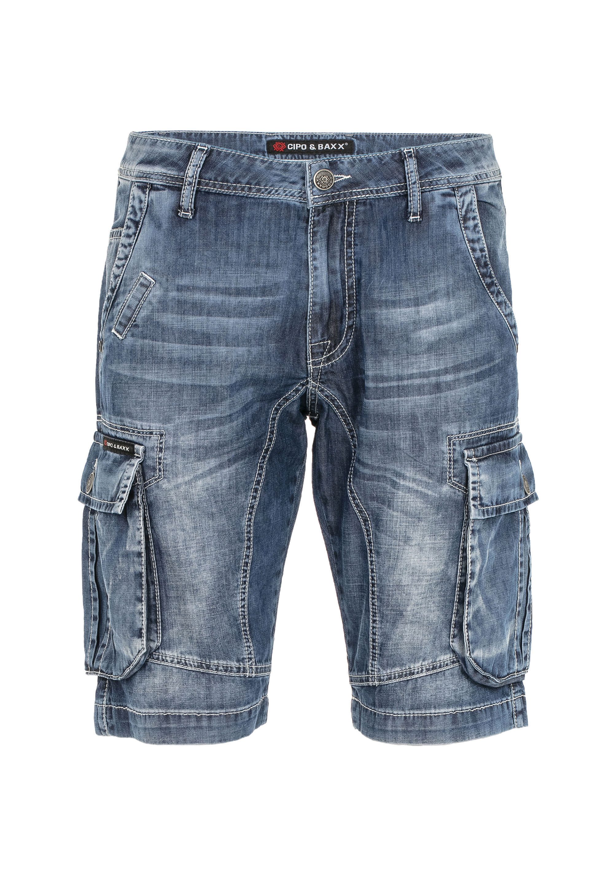 Cipo & Baxx Jeansbermudas Bermuda & Short aus reiner Baumwolle