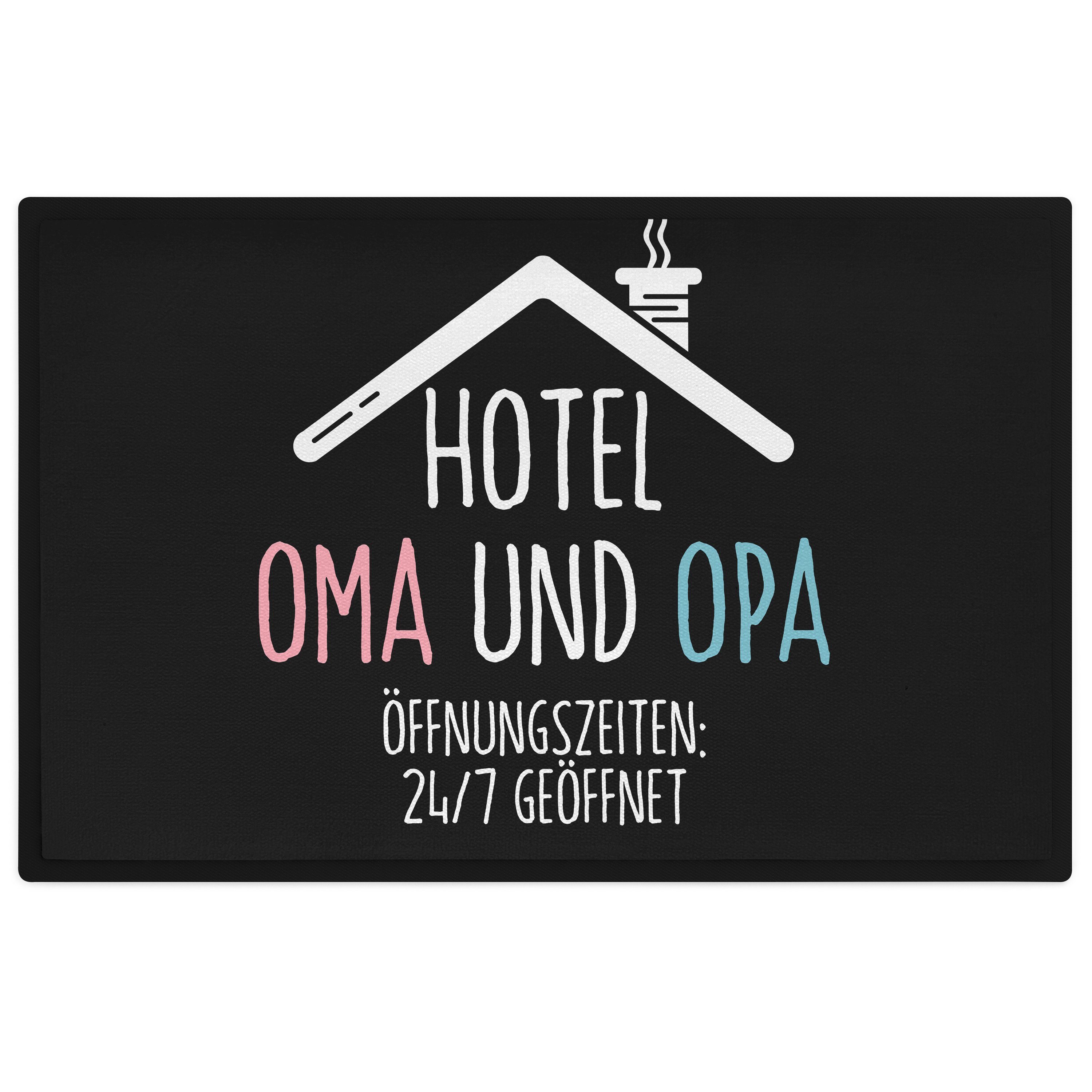 Fußmatte Hotel Oma und Opa Fußmatte Geschenk Pension 24/7 Geöffnet Fußabtreter, Trendation