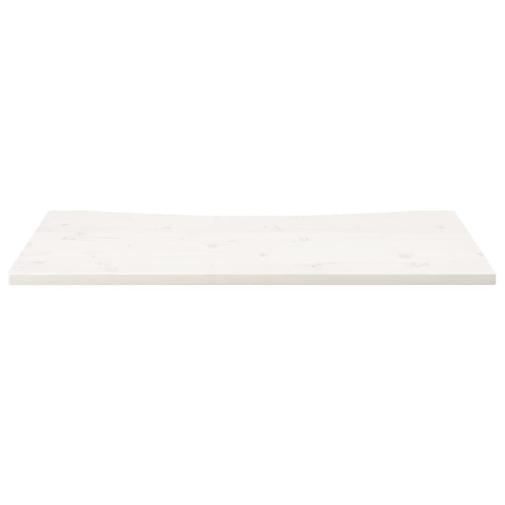 vidaXL Schreibtischplatte Schreibtischplatte Weiß 110x60x2,5 cm Massivholz Kiefer