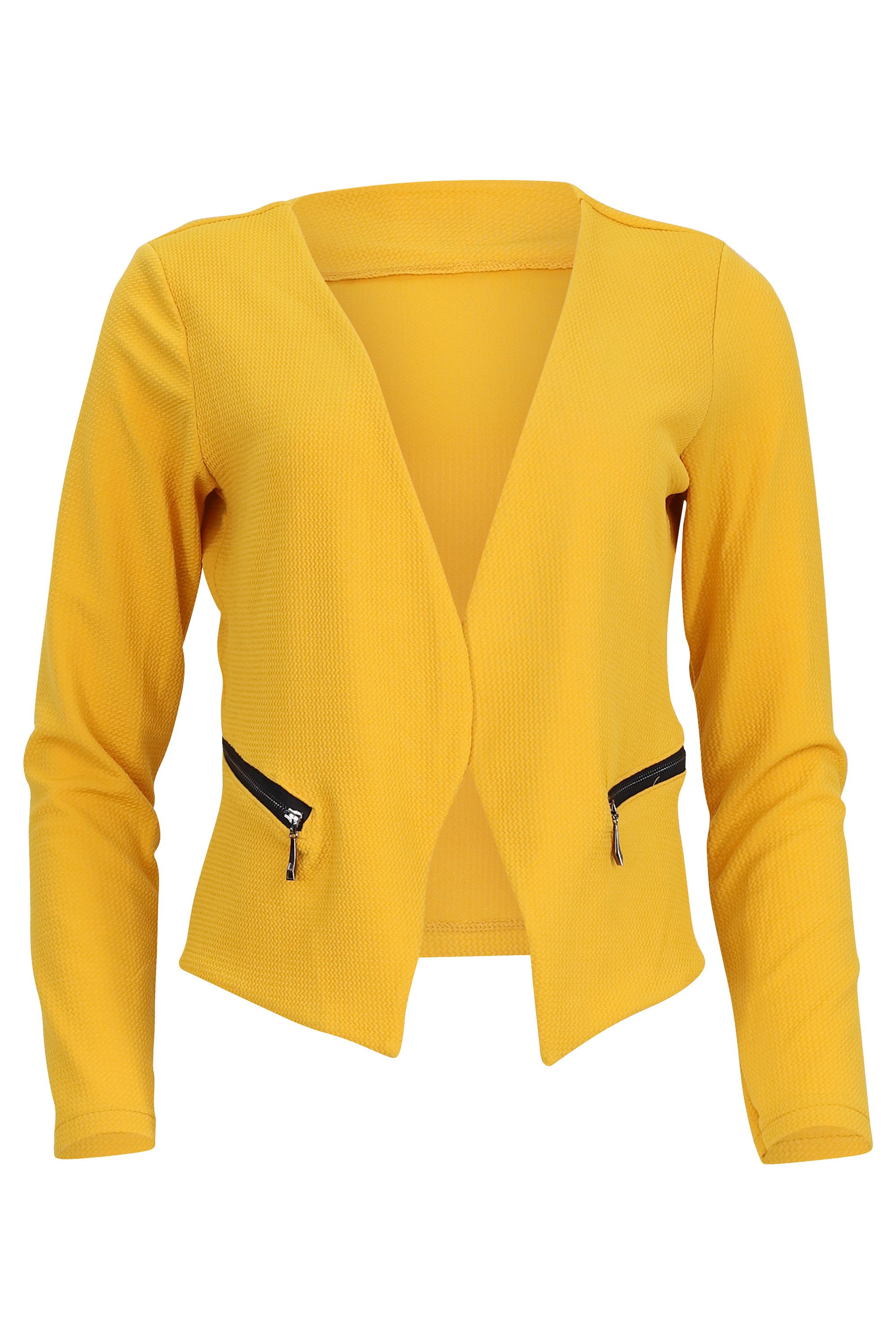 malito more than fashion Jackenblazer malito Damen Blazer ohne Kragen, Sakko im Basic Look, Kurzjacke mit Sweatblazer im Basic-Look