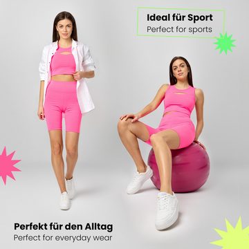 Bellivalini T-Shirt Sport Oberteile Damen Crop Top Neon Gym Yoga Laufen BLV50-324 (1-tlg)