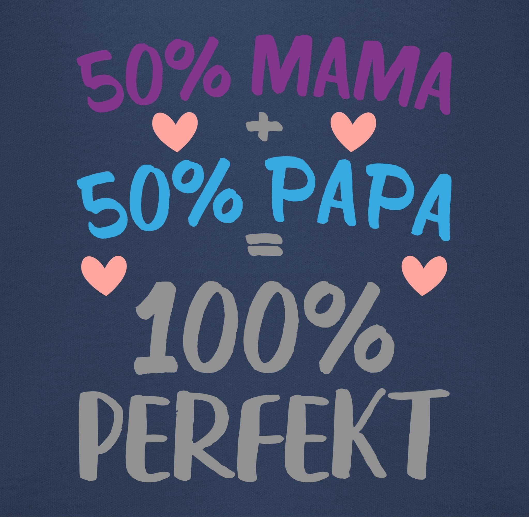 Shirtracer Lätzchen Blau % 1 Baby % Navy Mama 50 100 Sprüche Perfekt, Papa % 50